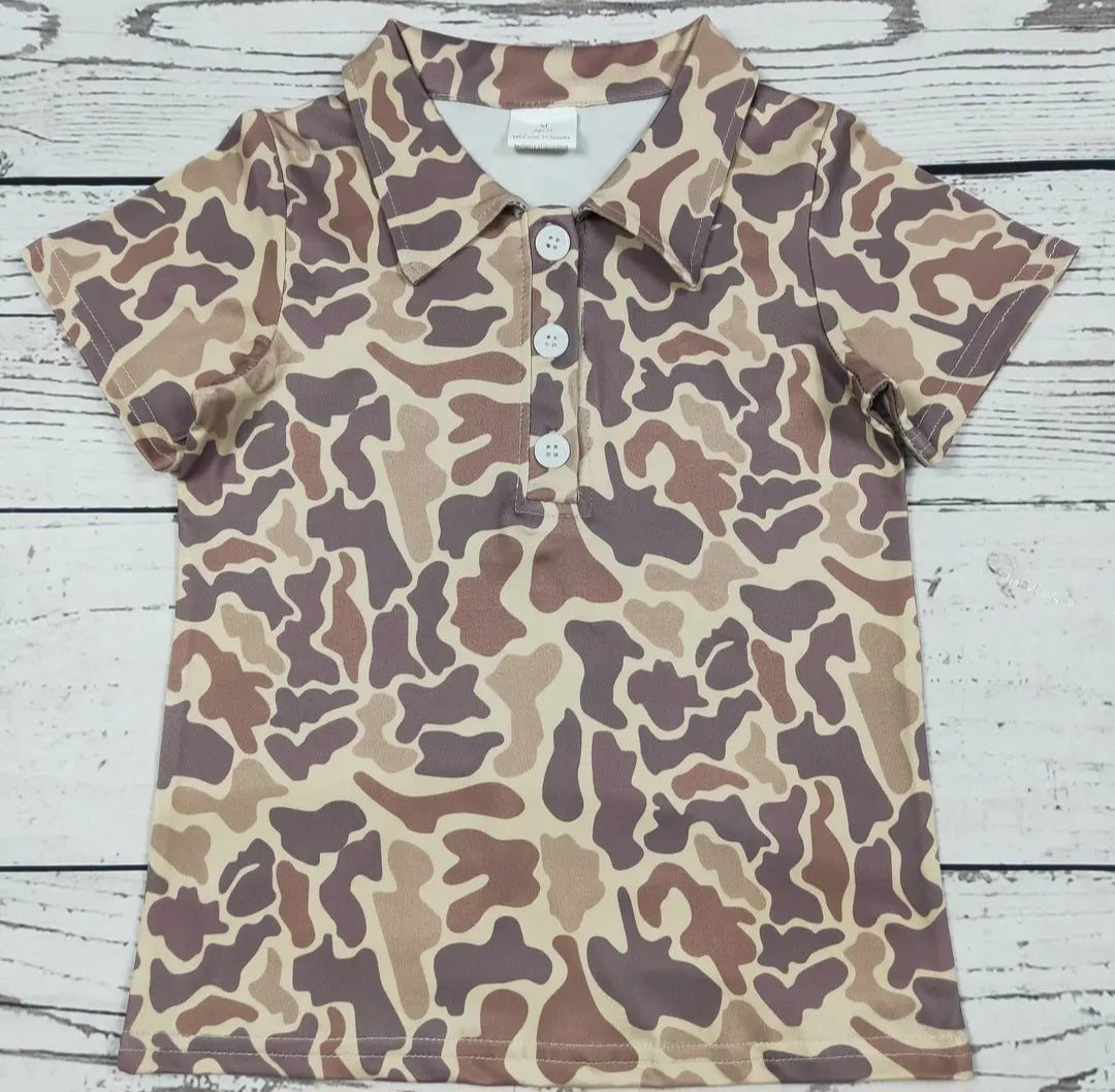Light Camo Boys Dress Shirt #553