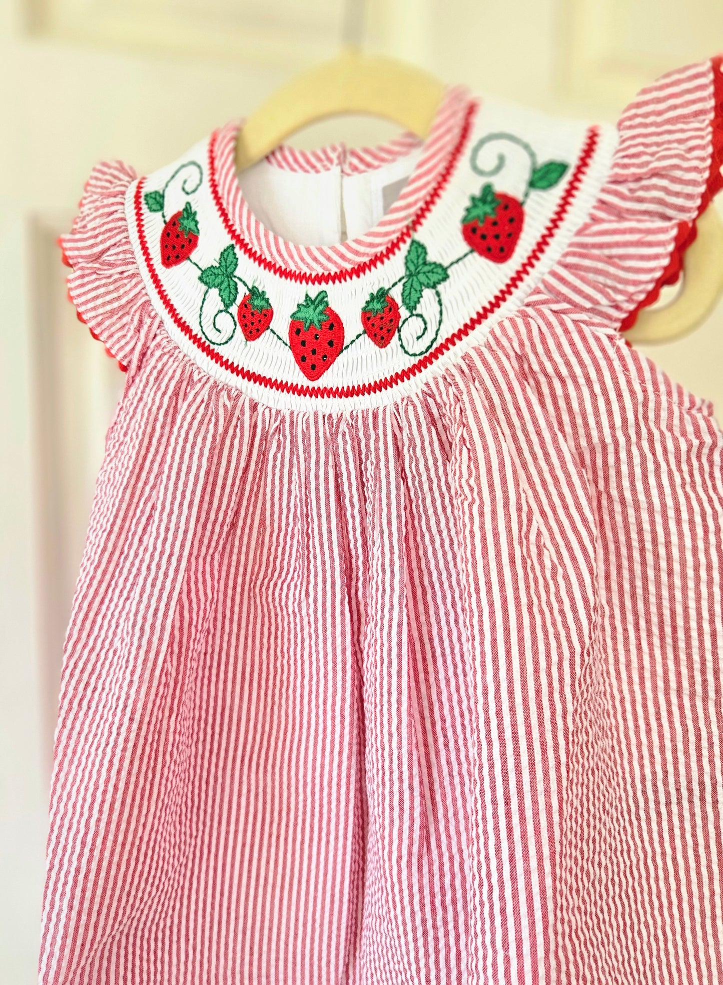 Strawberry Season Spring Smocked Dress #507