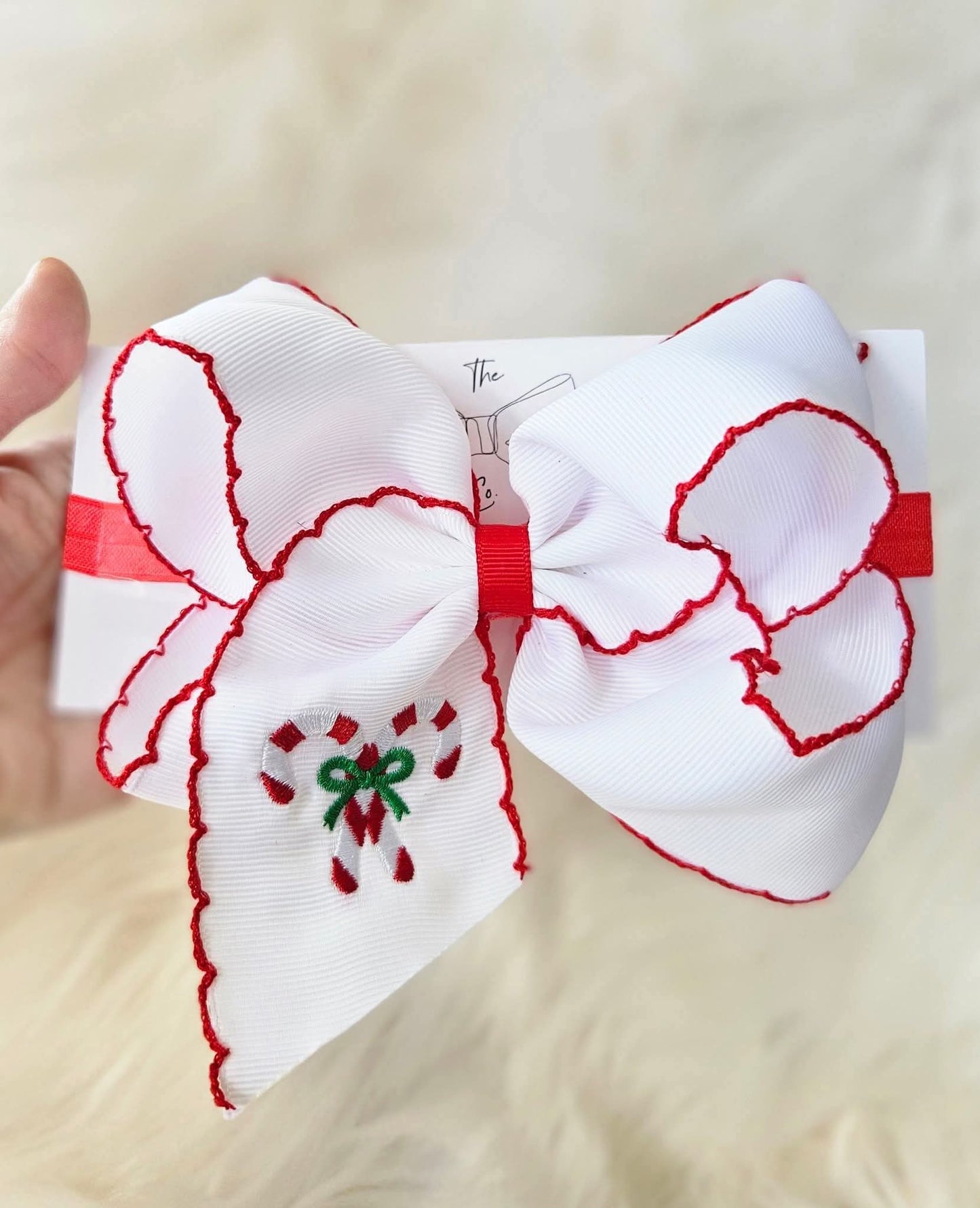 Candy Cane Headband Hairbow