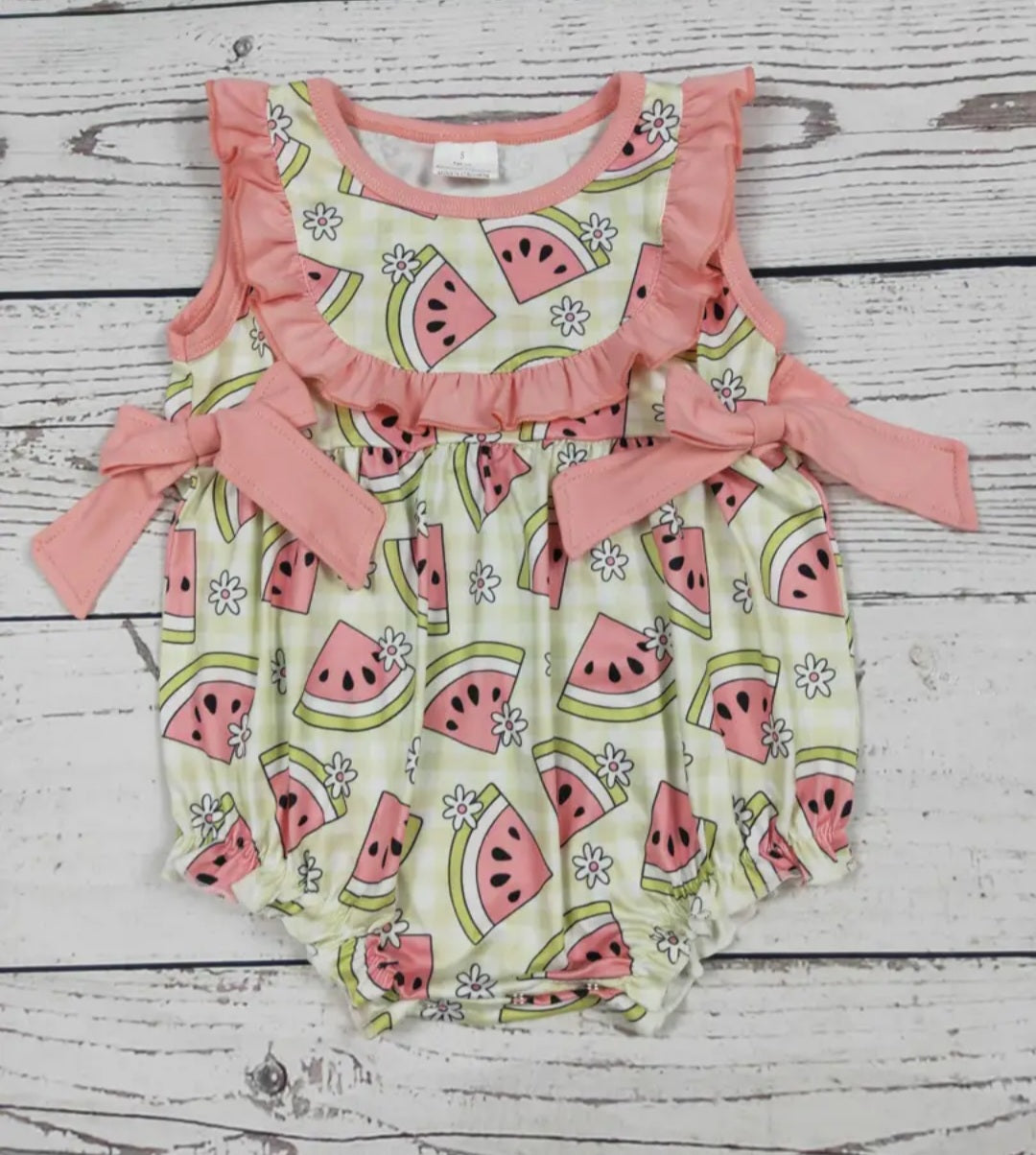 Girl's Watermelon/Flower Summer Bubble #582