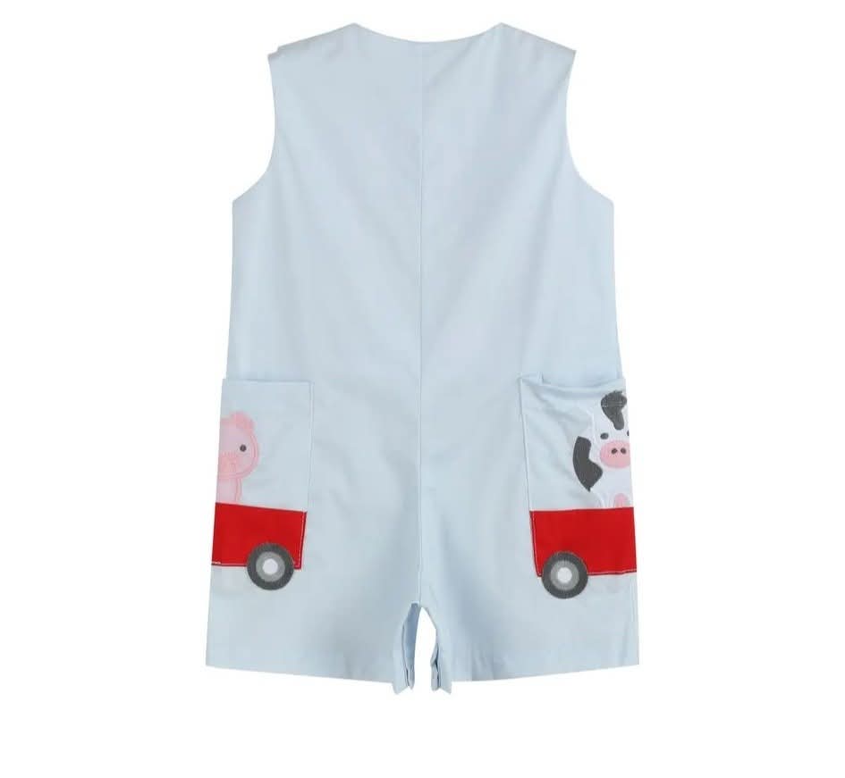 Farm Theme Boys Shortalls