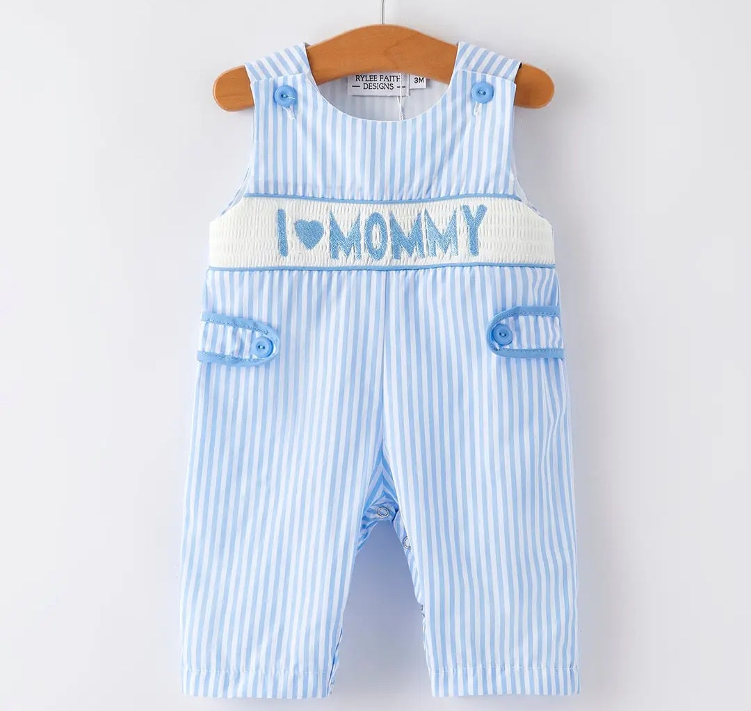 "I Heart Mommy" Boys Smocked Jonjon #540