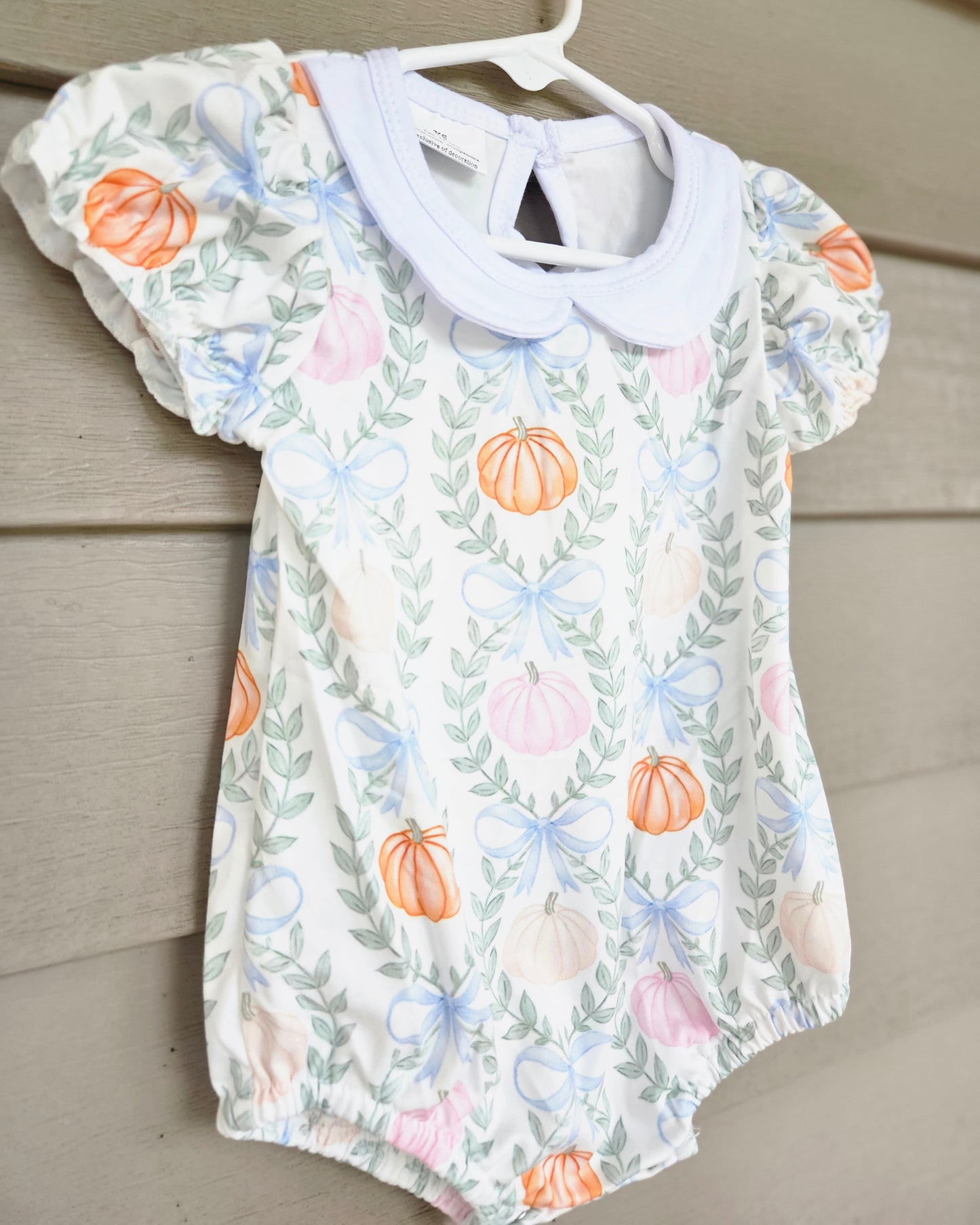 Bows and Pumpkins Girls Bubble