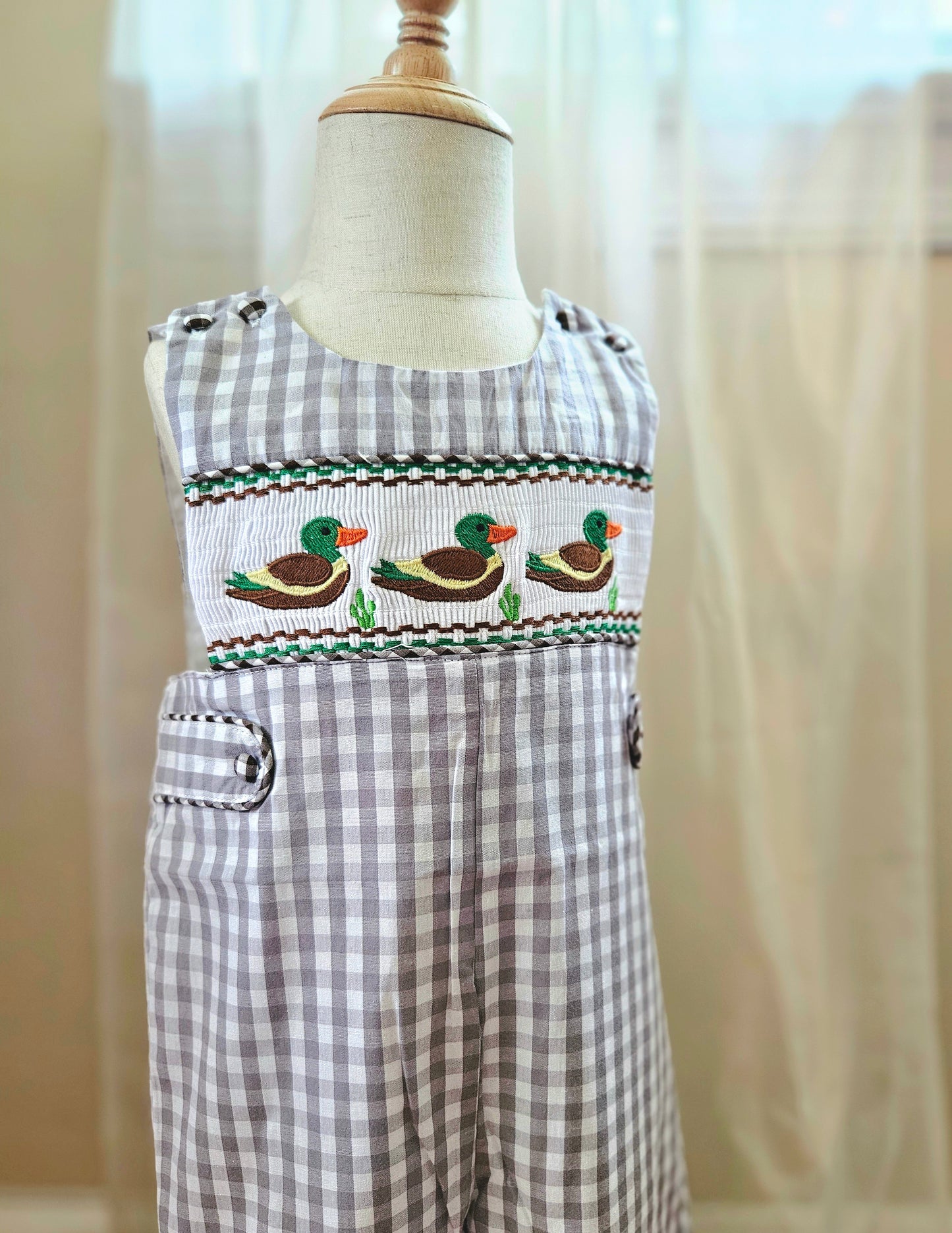Lucky Duck Boys Smocked Jonjon