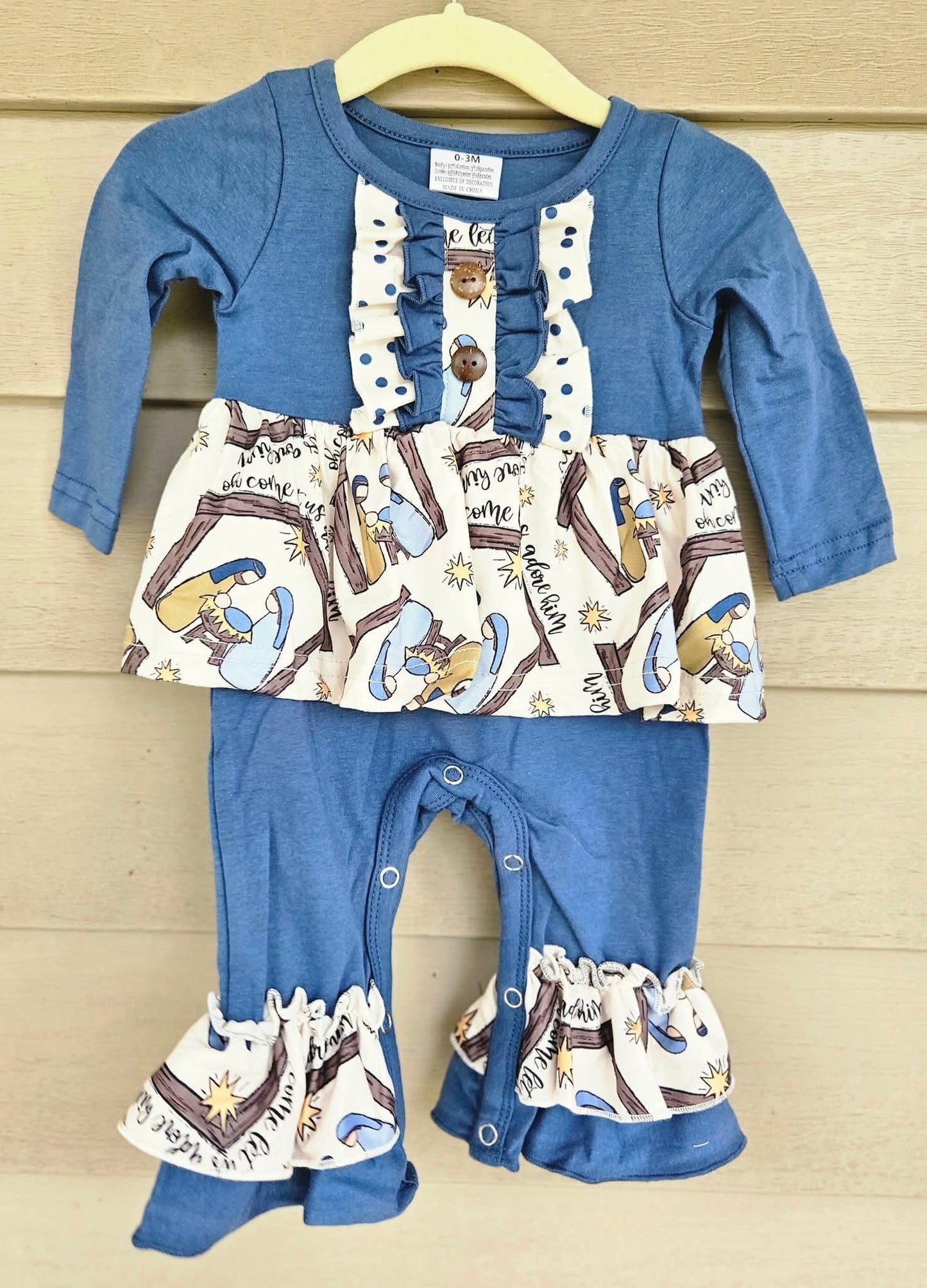 Nativity Girl's Ruffle Jumper