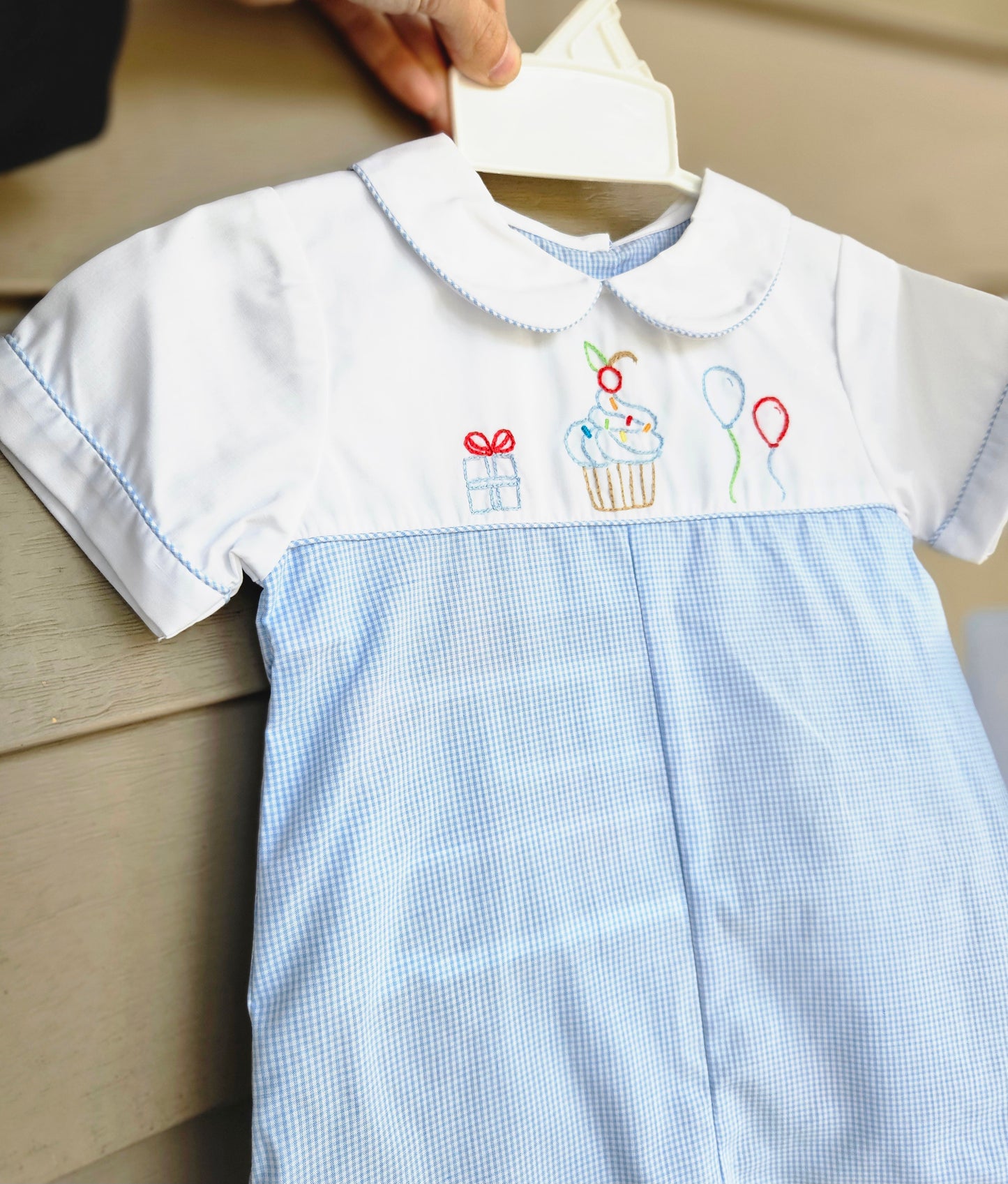 Birthday Boy Embroidered Birthday Romper