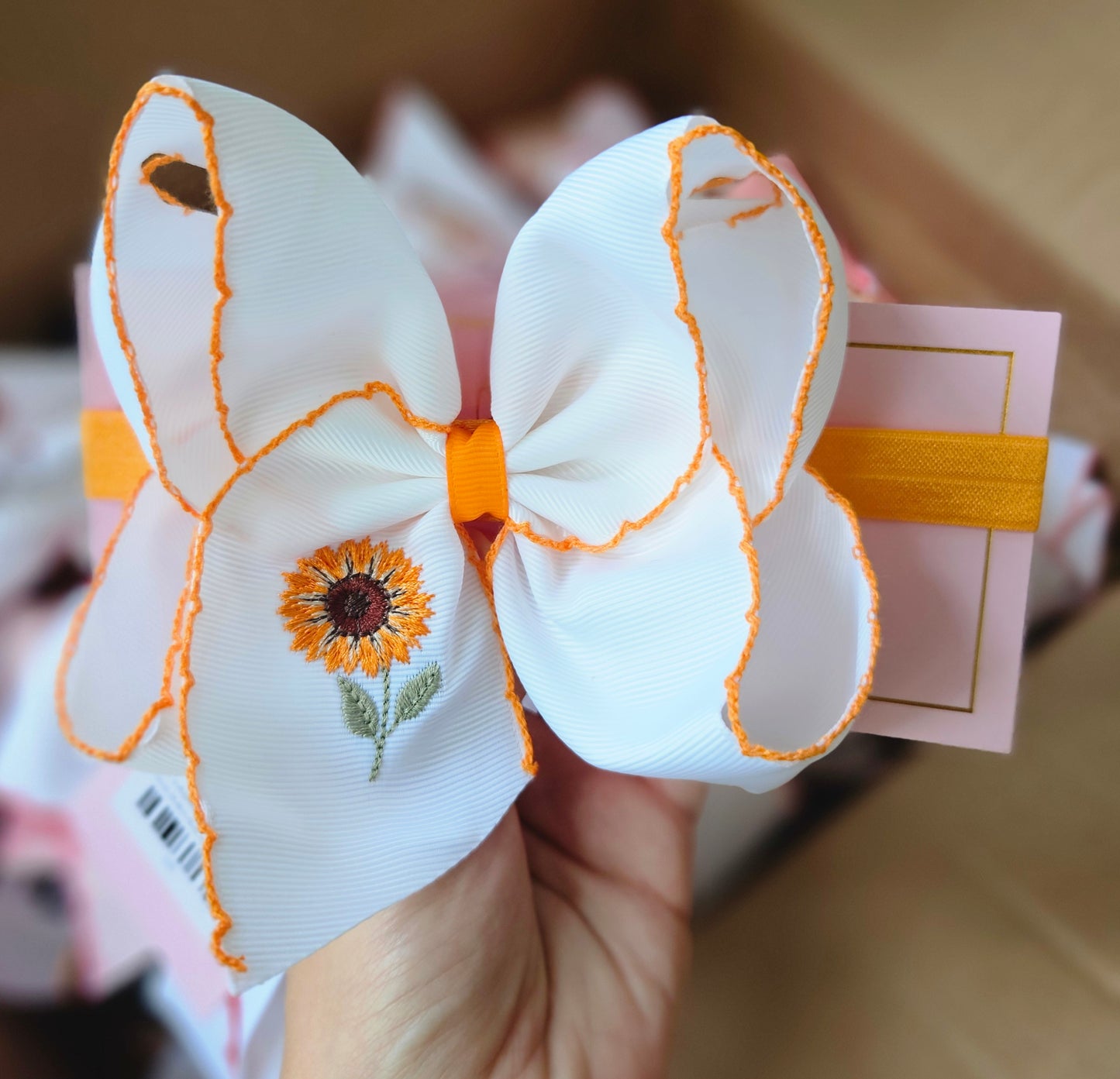 Sunflower Headband Bow