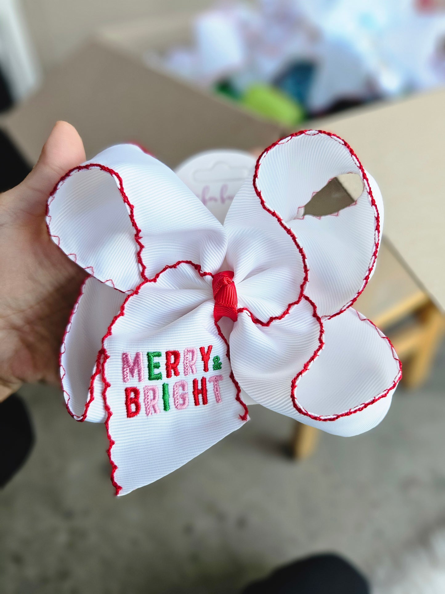 Merry and Bright Clip Bow