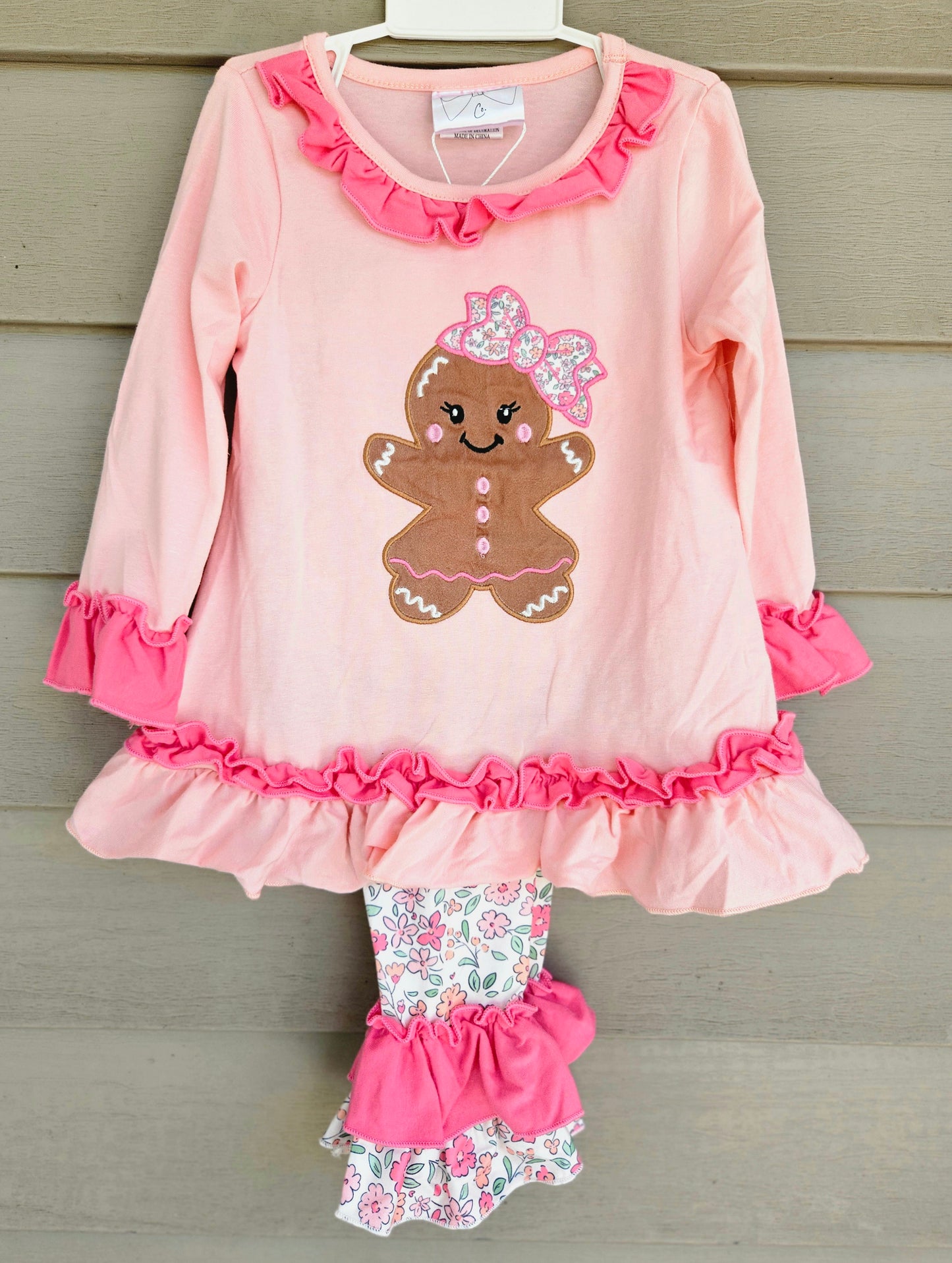 Girls Ruffle Gingerbread Legging Set
