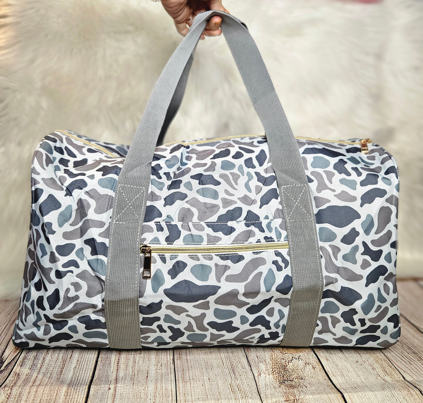 Grey Camo Duffle