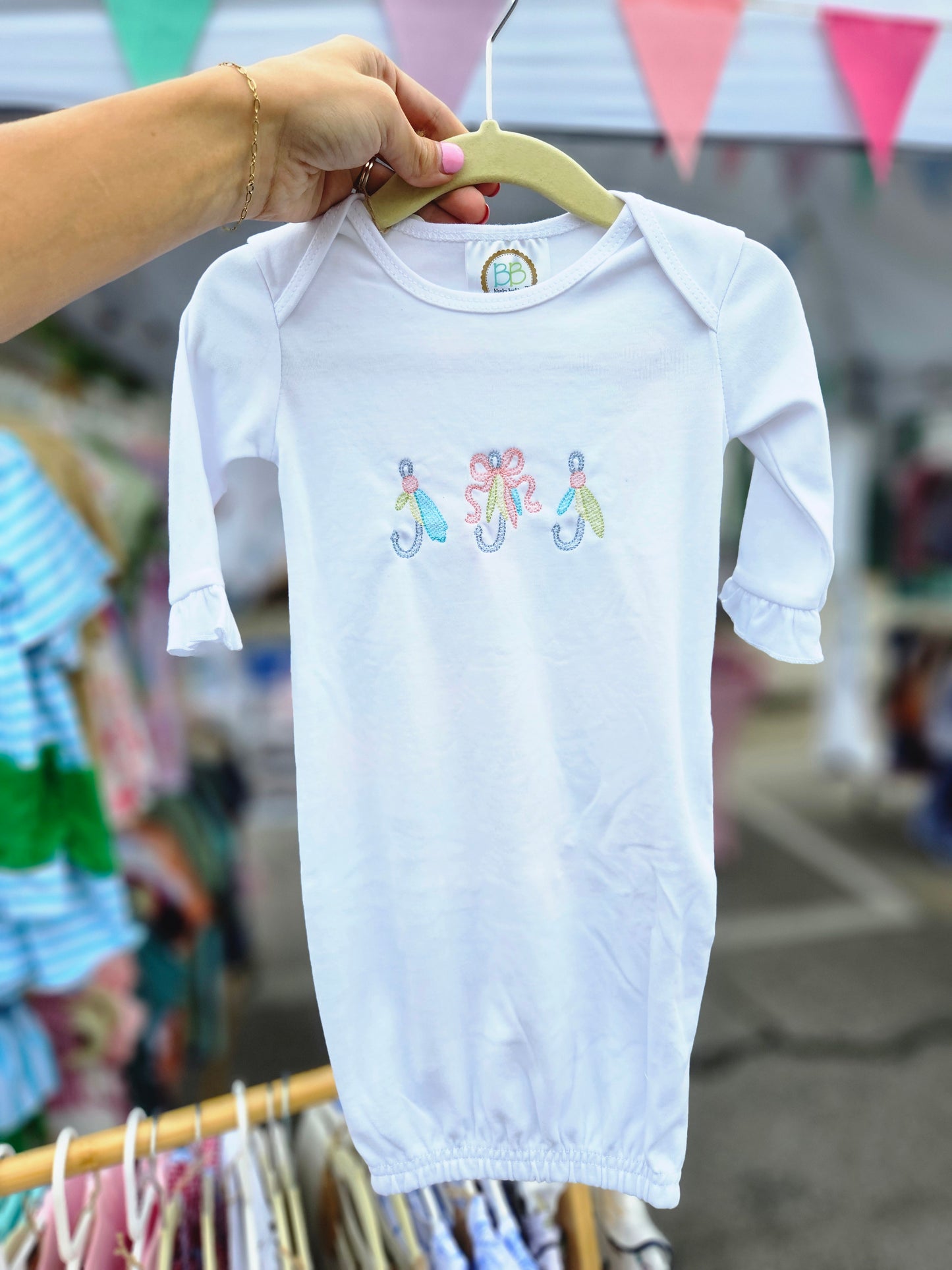 Lure Embroidered Girls Baby Gown