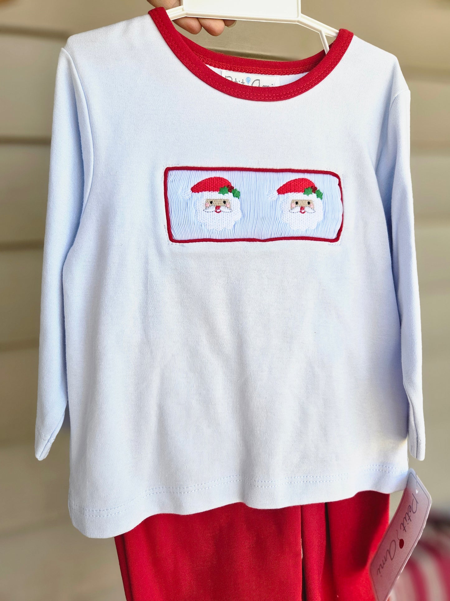 Santa Boys Smocked Set