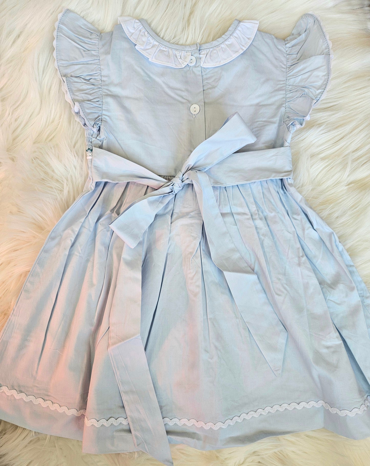 Three Crosses Smocked Girls Easter Dress #472