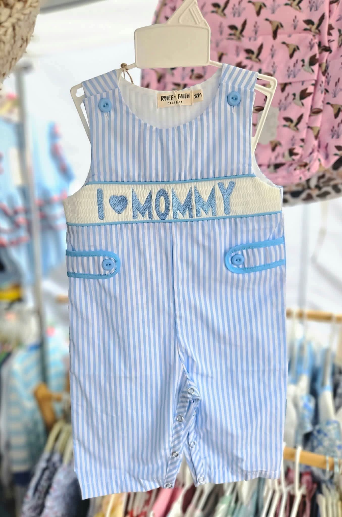 "I Heart Mommy" Boys Smocked Jonjon #540