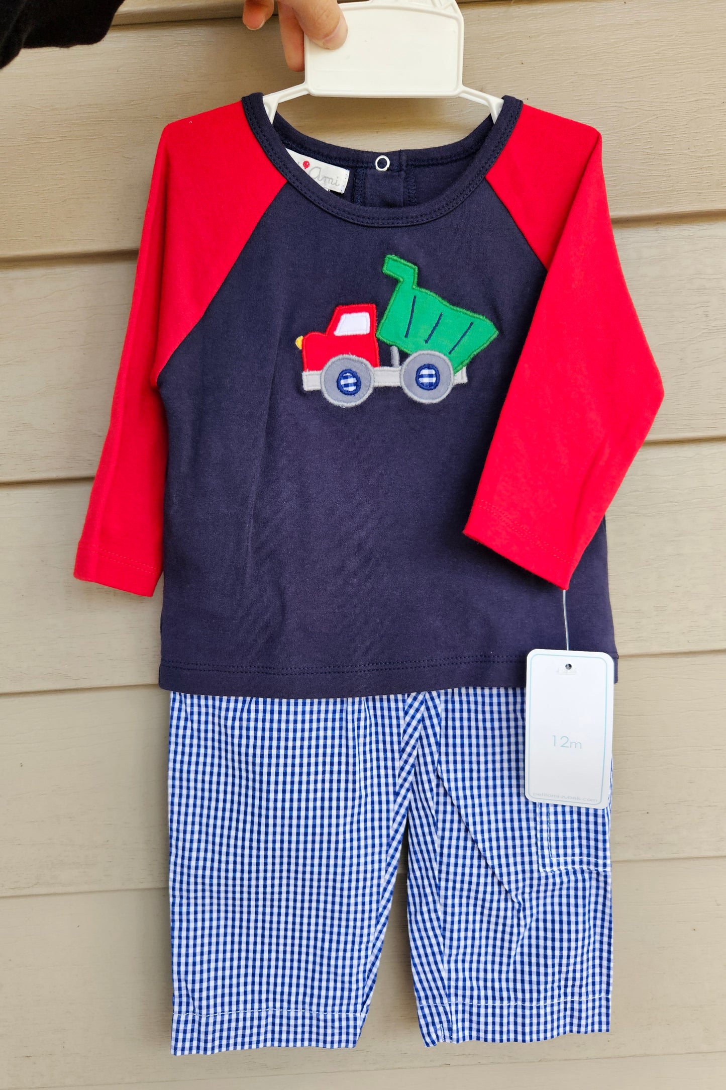 Dump Truck Boys Embroidered Set