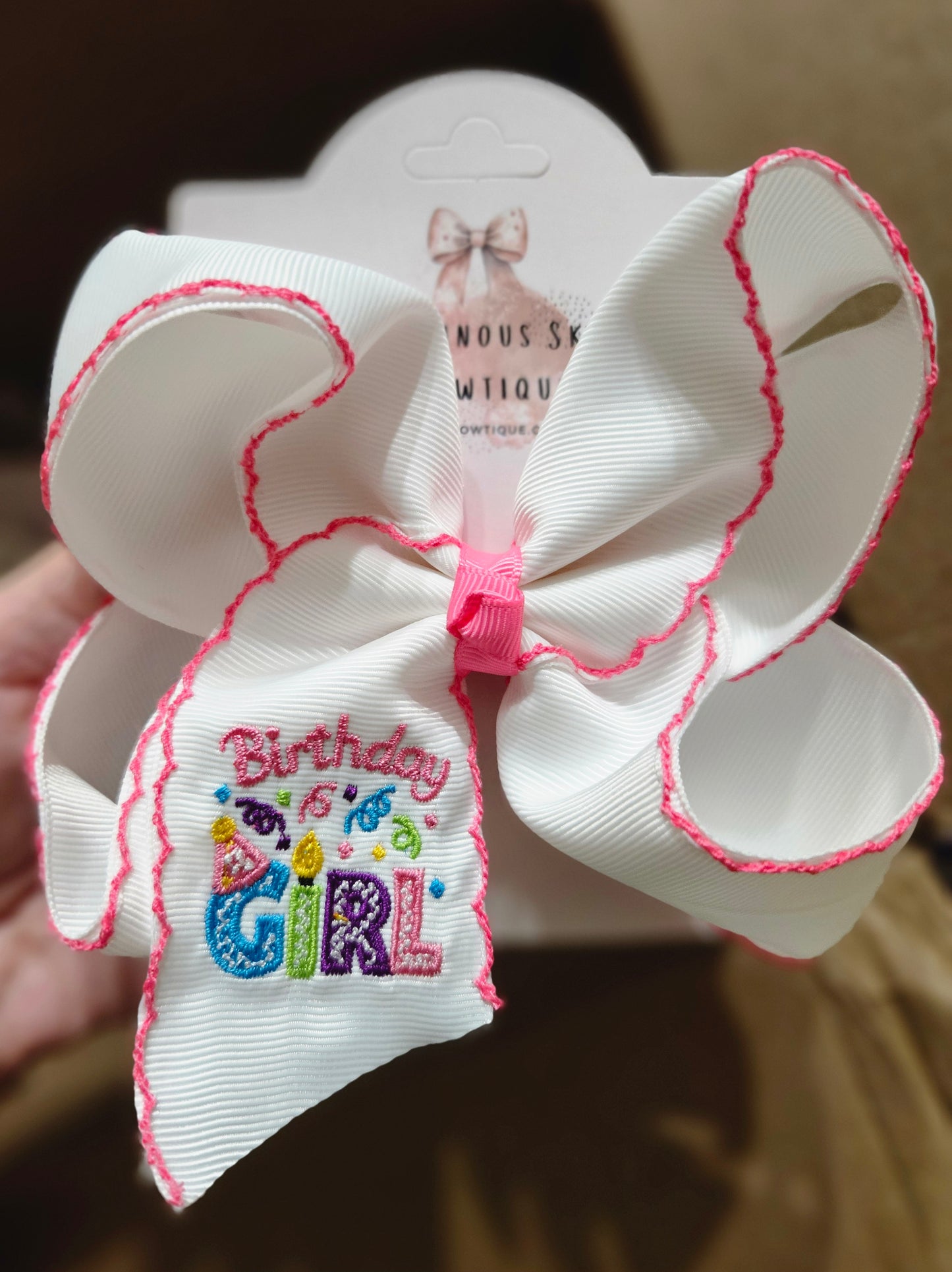 Birthday Girl Clip Bow