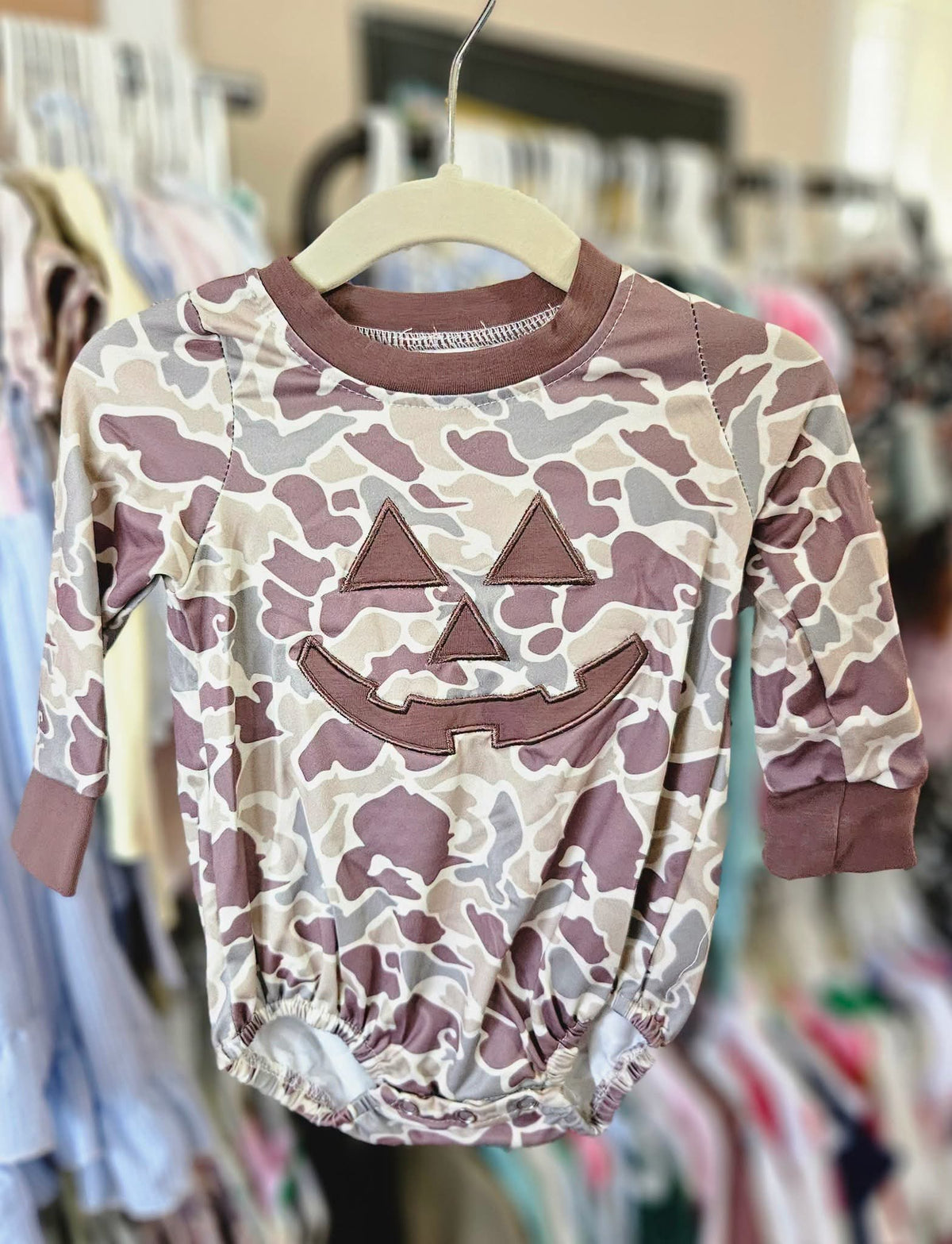 Jack-O-Lantern Boys Camo Bubble #590