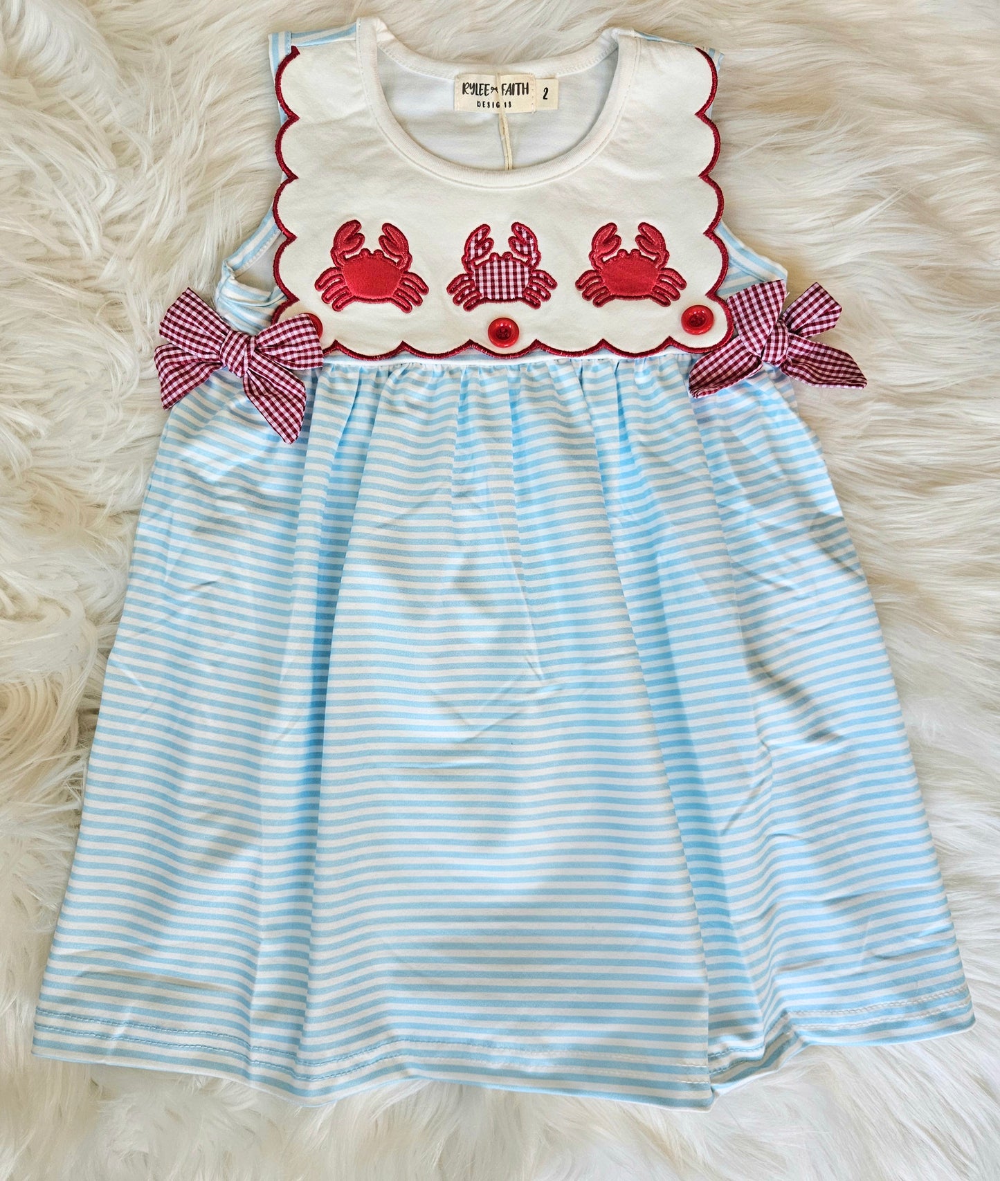 3 Red Crabs Beach Tank Dress #484