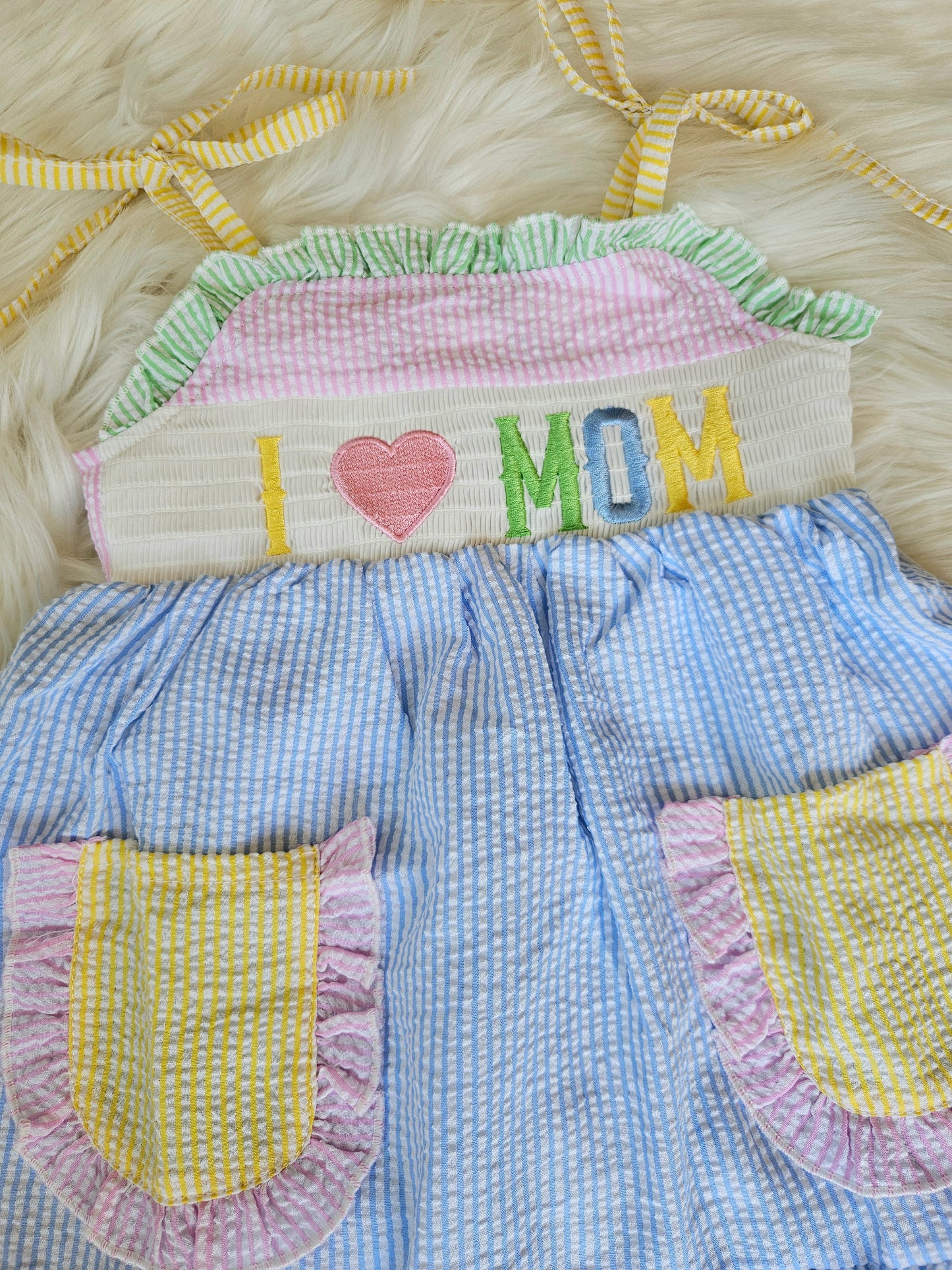 I Heart Mom Smocked Tank Dress #483