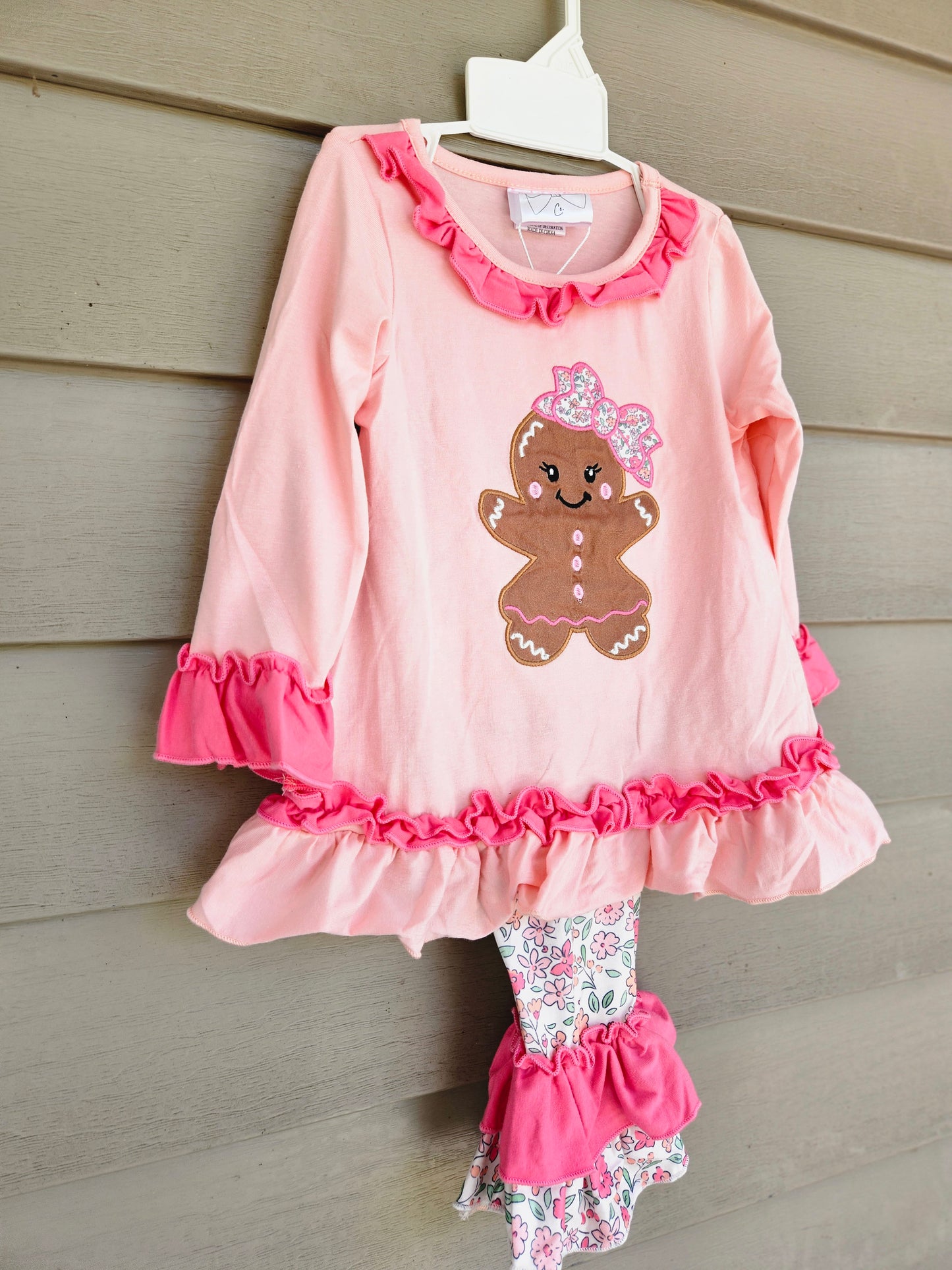 Girls Ruffle Gingerbread Legging Set