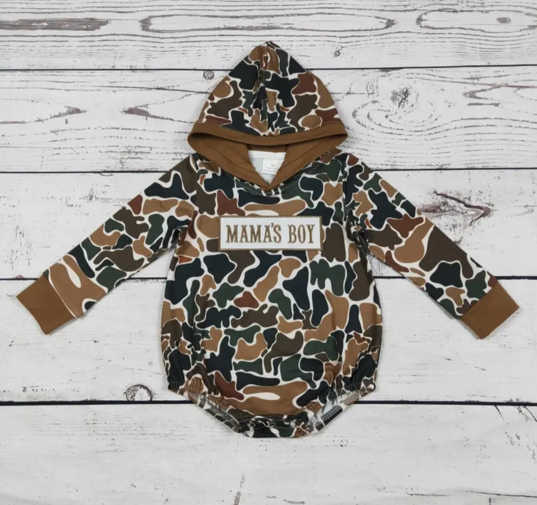 Mama's Boy Hooded Long Sleeve Bubble #580