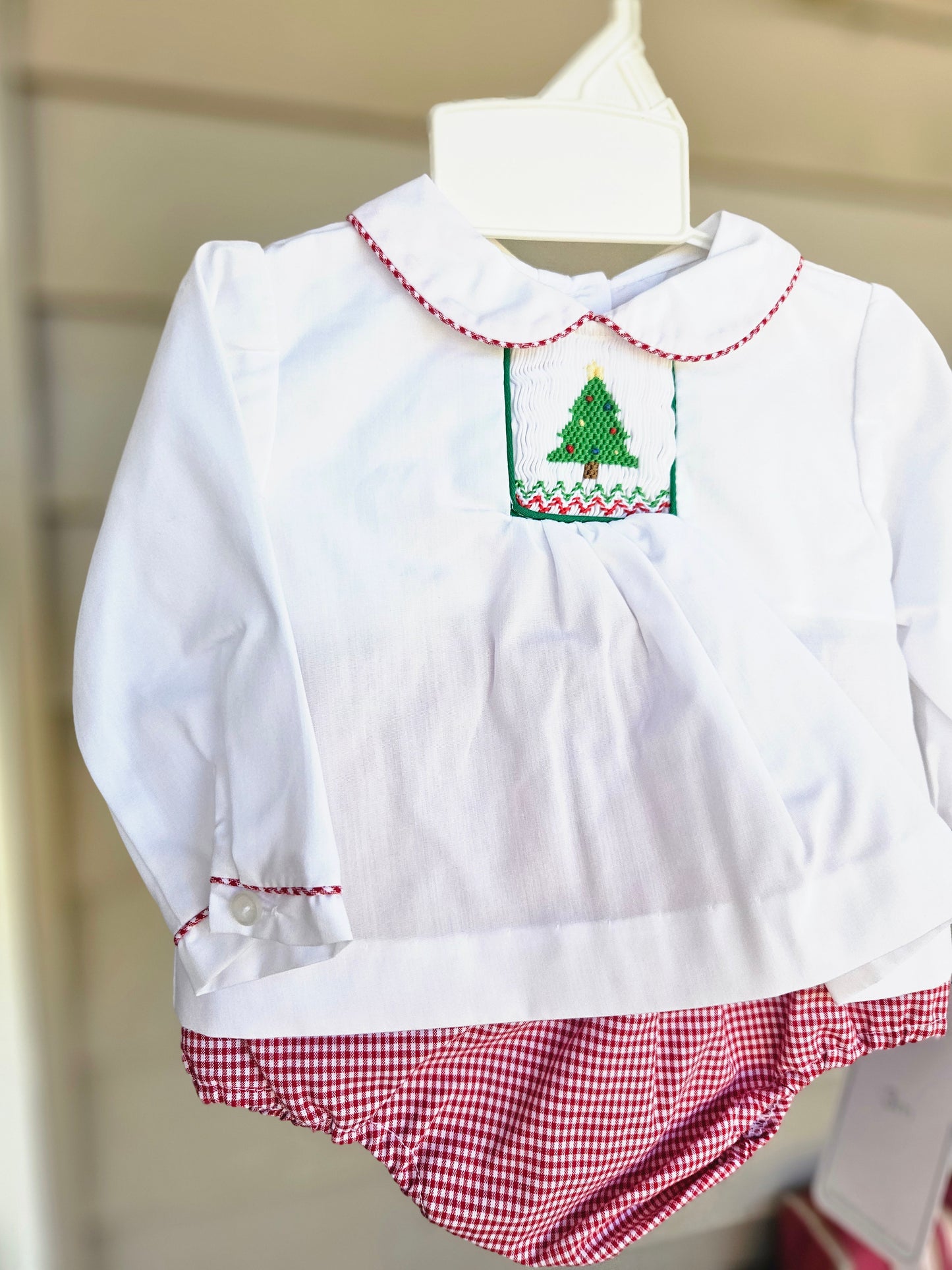 Boys Vintage Christmas Tree Diaper Set