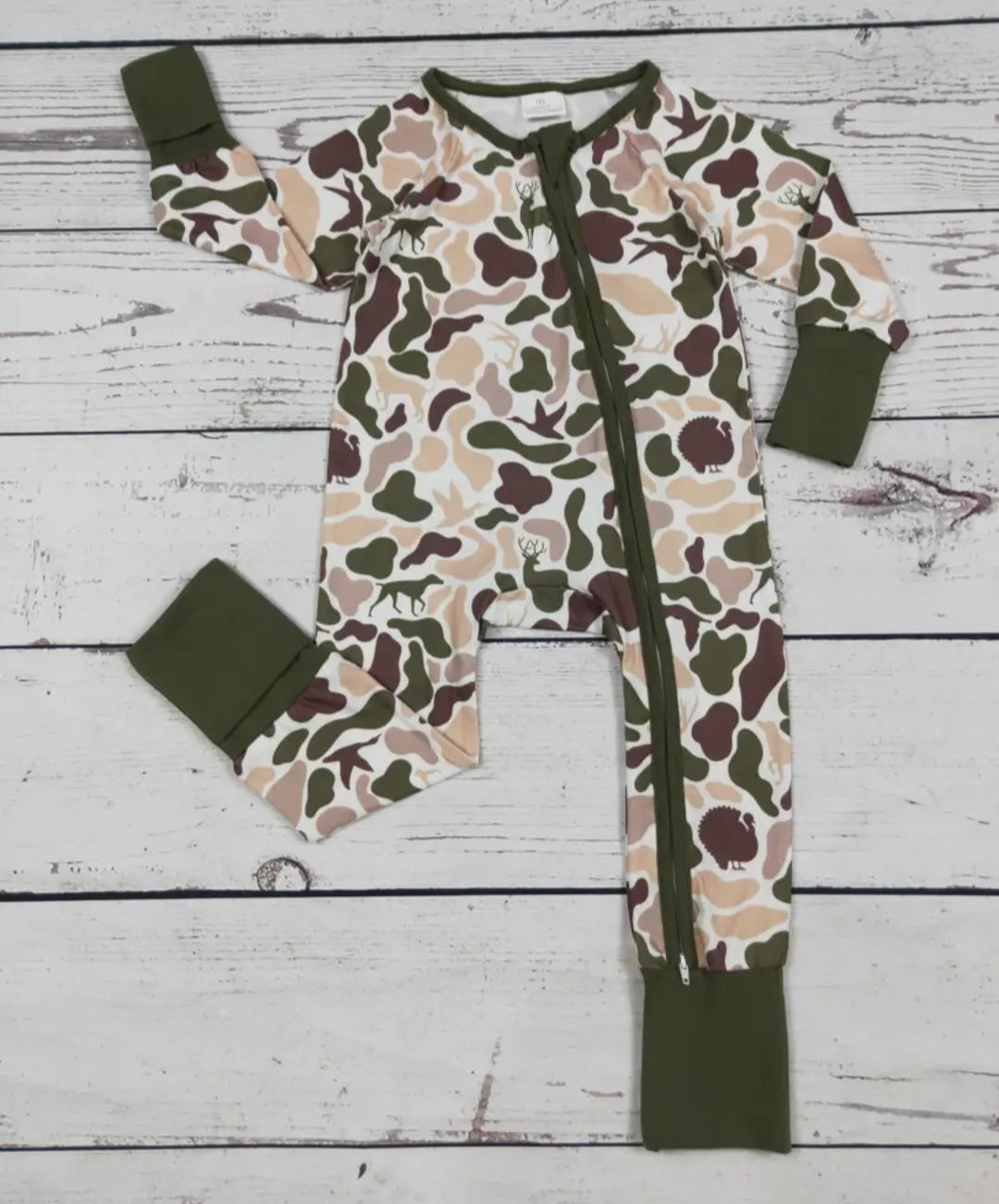 Boy's Hidden Animals Camo Zippy Sleeper #579