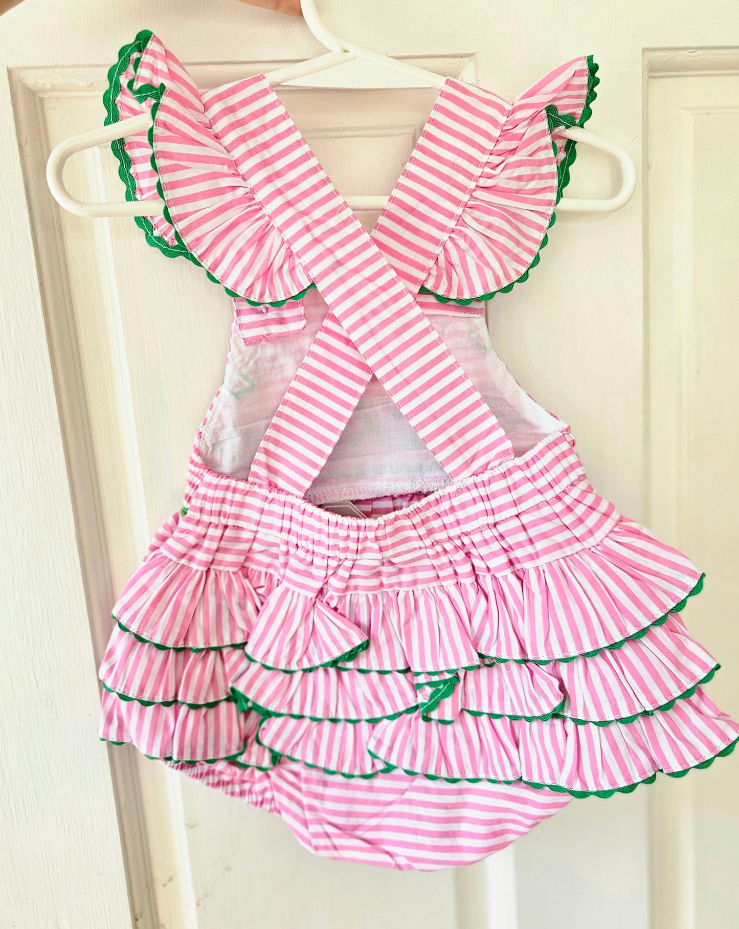 Watermelon Summer Ruffle Sunsuit Bubble #506