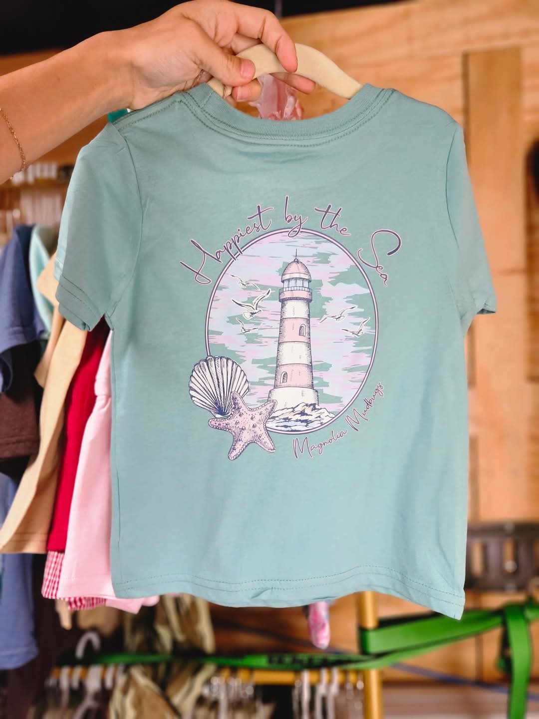 "Happiest by the Sea" Girls Tee
