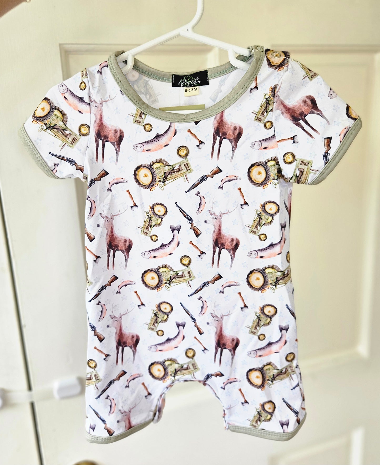 Country Boy Themed Boys Romper #528