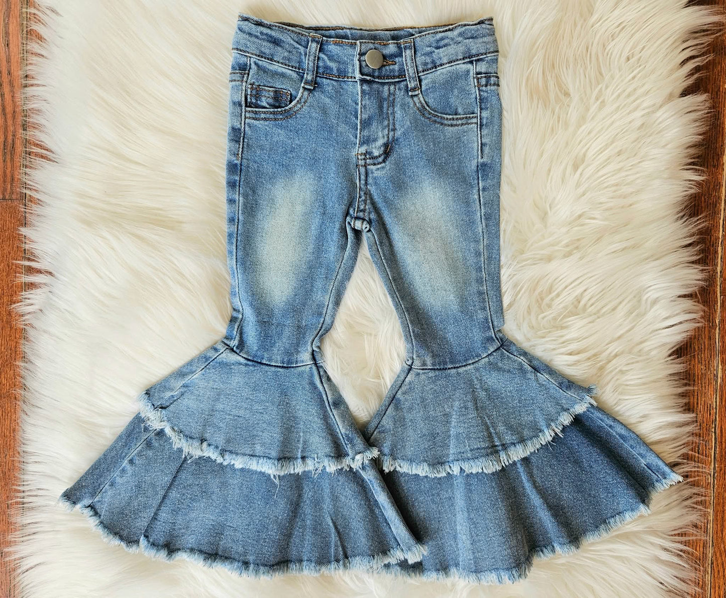 Girl Ruffle Flare Jeans