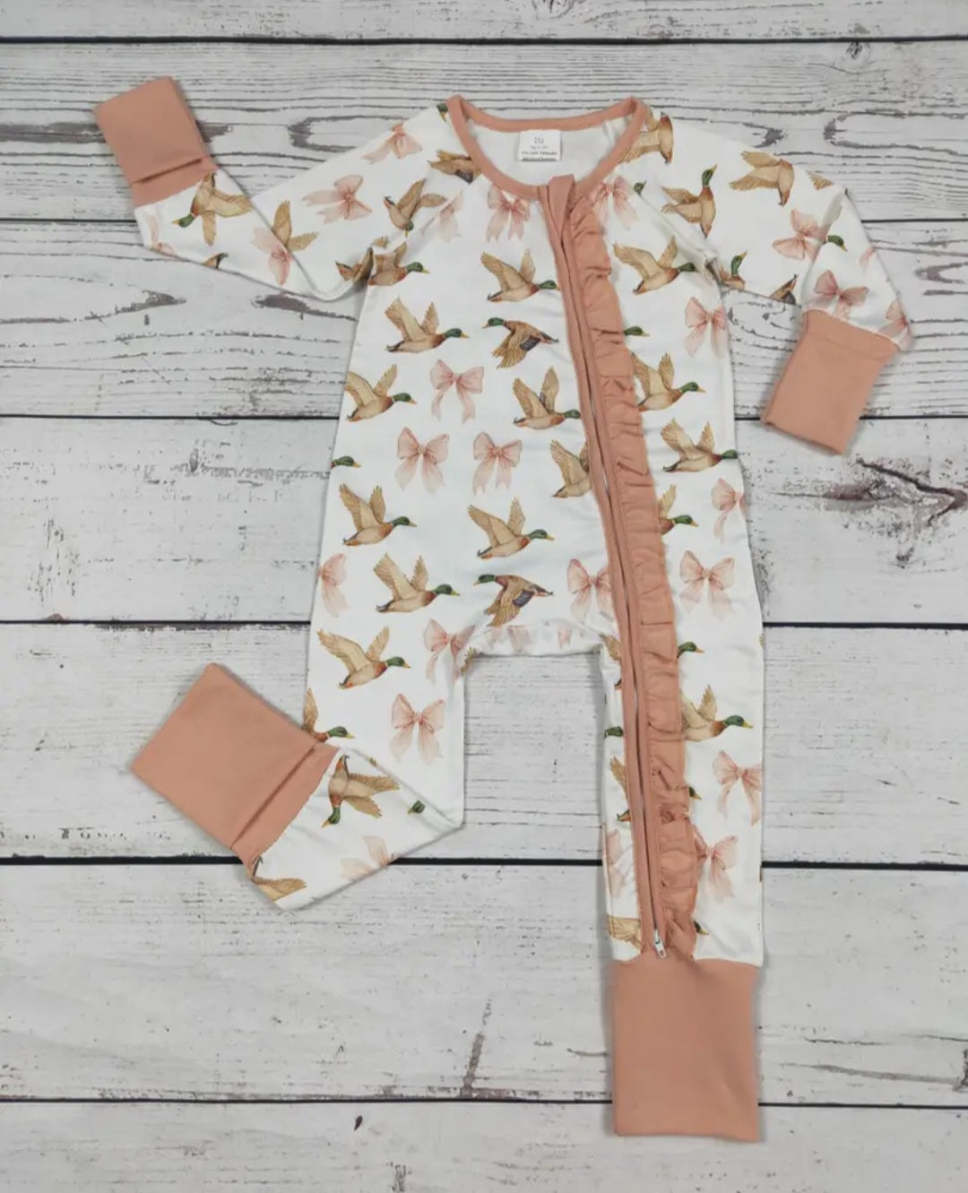 Girls Mallard Duck/Bow Zippy Sleeper #578