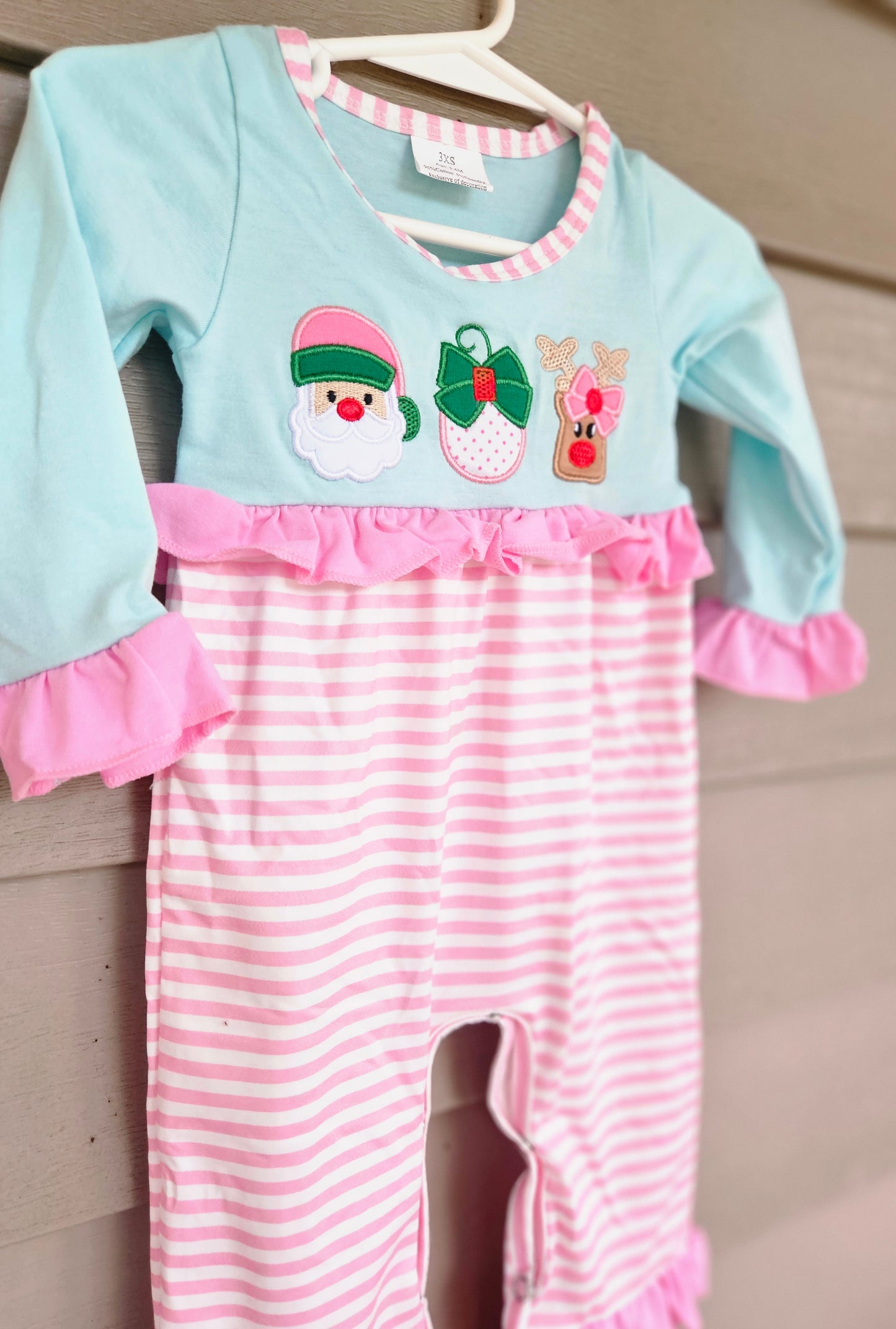 Santa, Ornament, Reindeer Ruffle Jumper