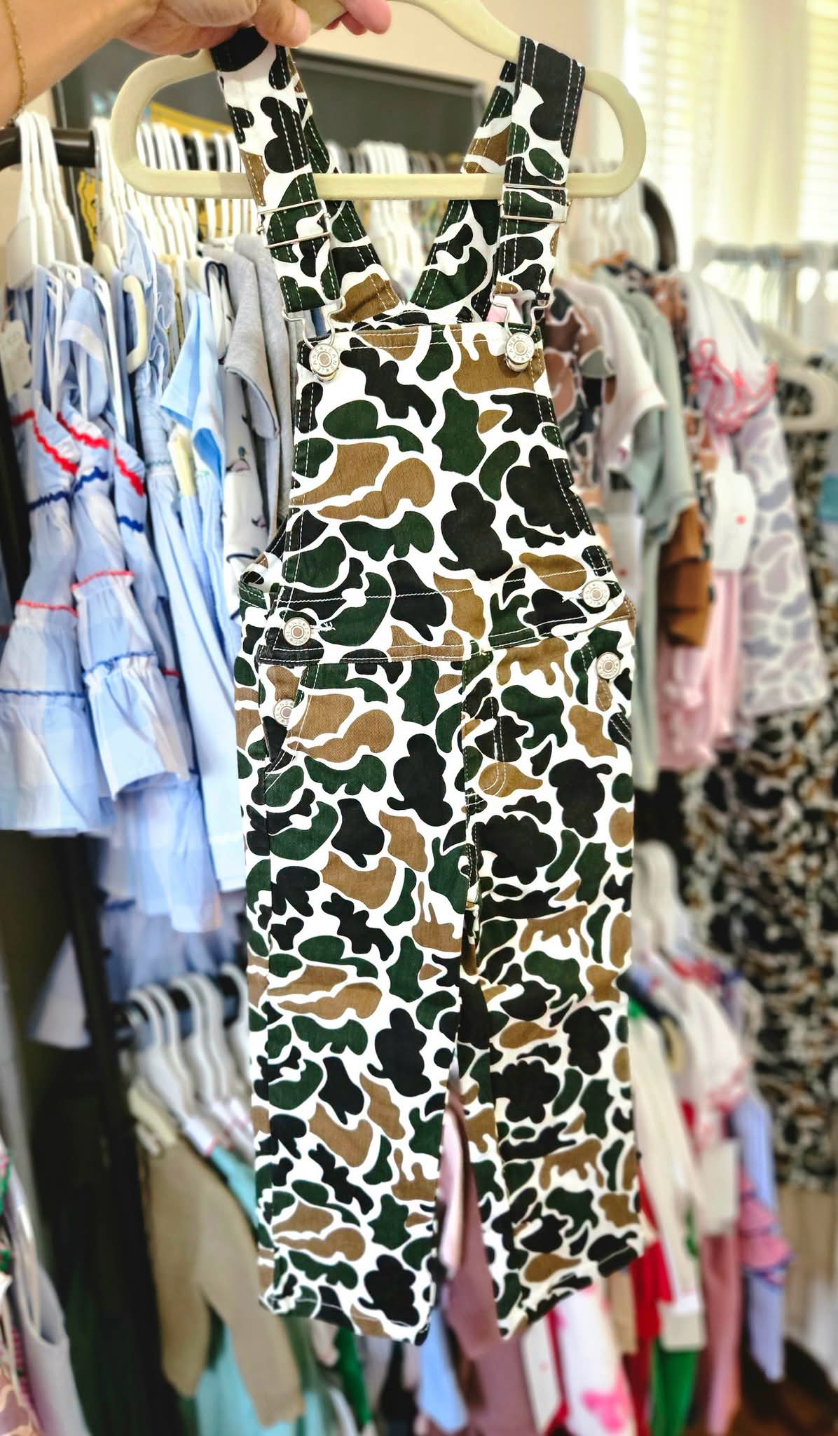 Old Camo Boy's Denim Overalls #589