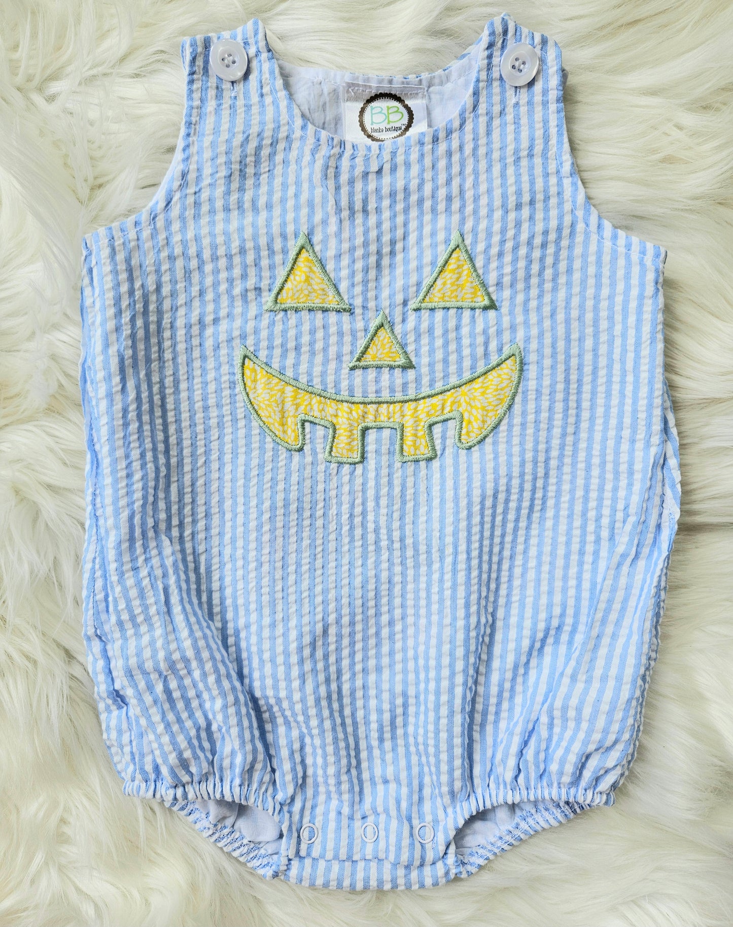 Embroidered Jack-O-Lantern Boys Bubble