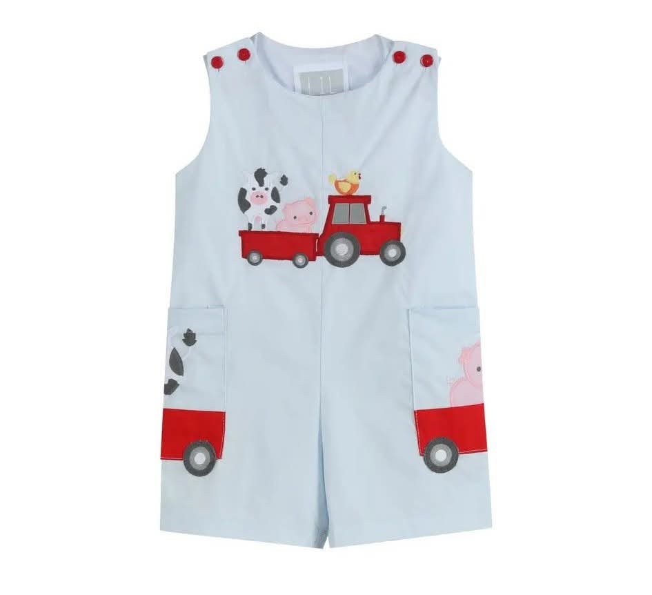 Farm Theme Boys Shortalls