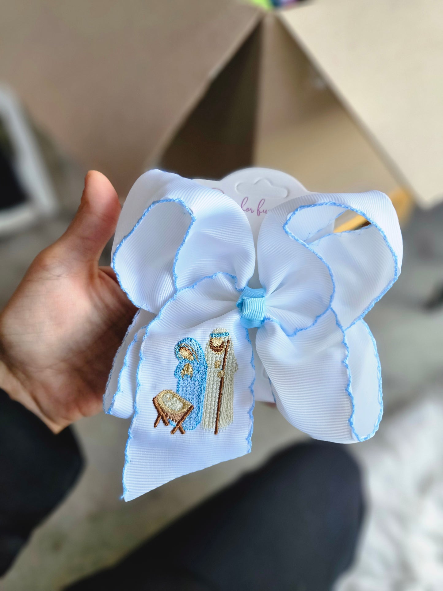 Nativity Clip Hairbow