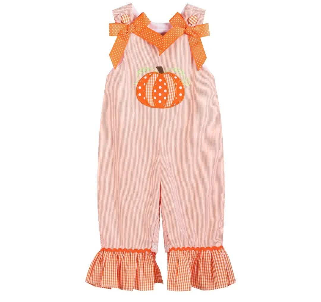 Polka-Dot-Pumpkin Girls Fall Jumper
