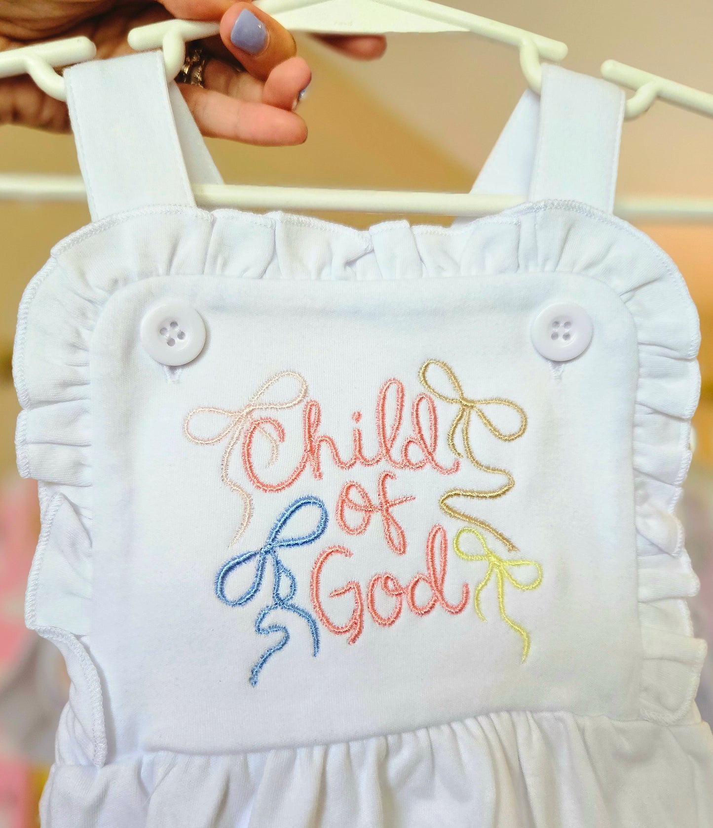 "Child of God" Girls Sunsuit Bubble