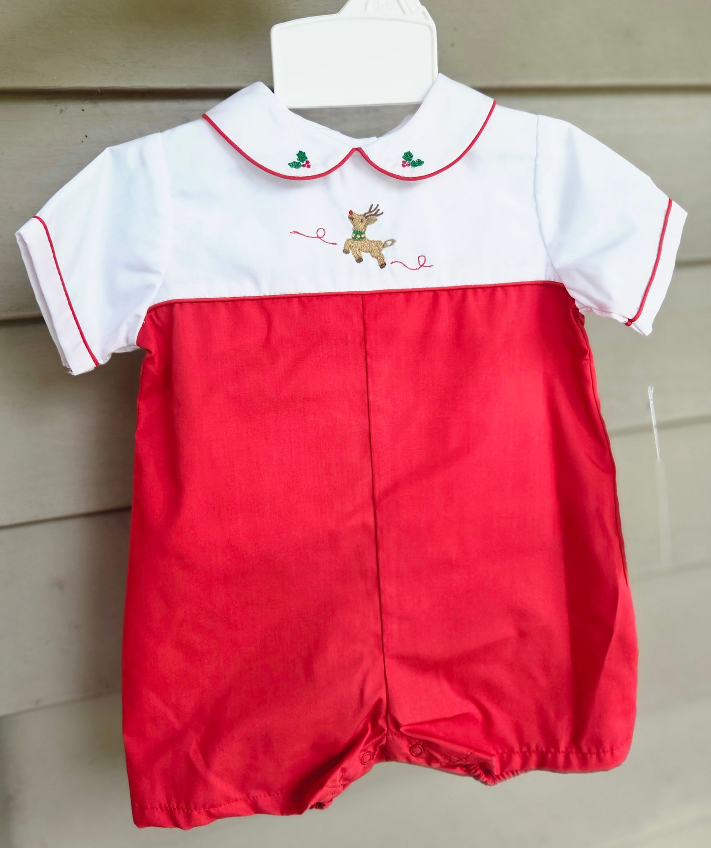 Boys Reindeer Vintage Style Romper
