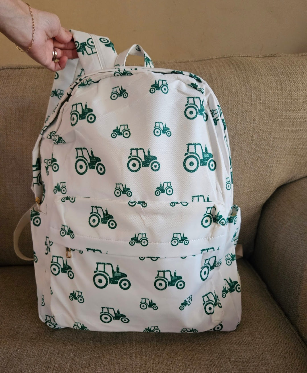White Tractor Backpack