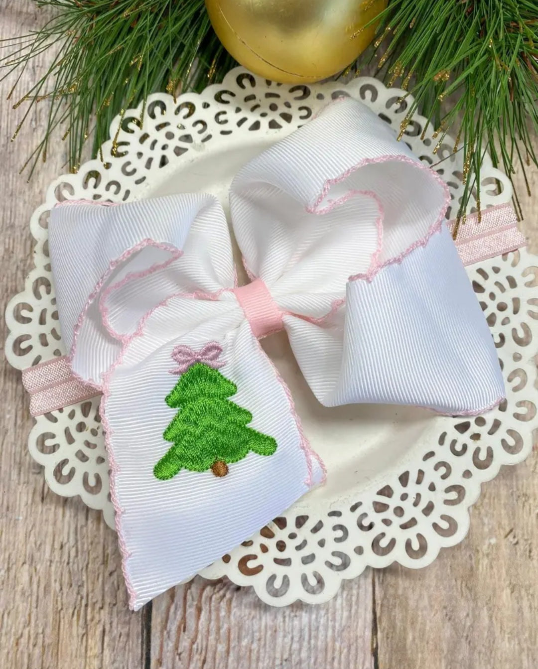 Pink Tree Headband Bow