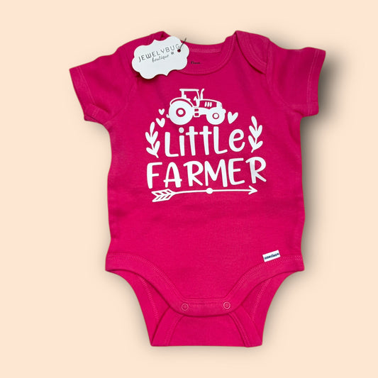 Little Farmer Pink Onesie