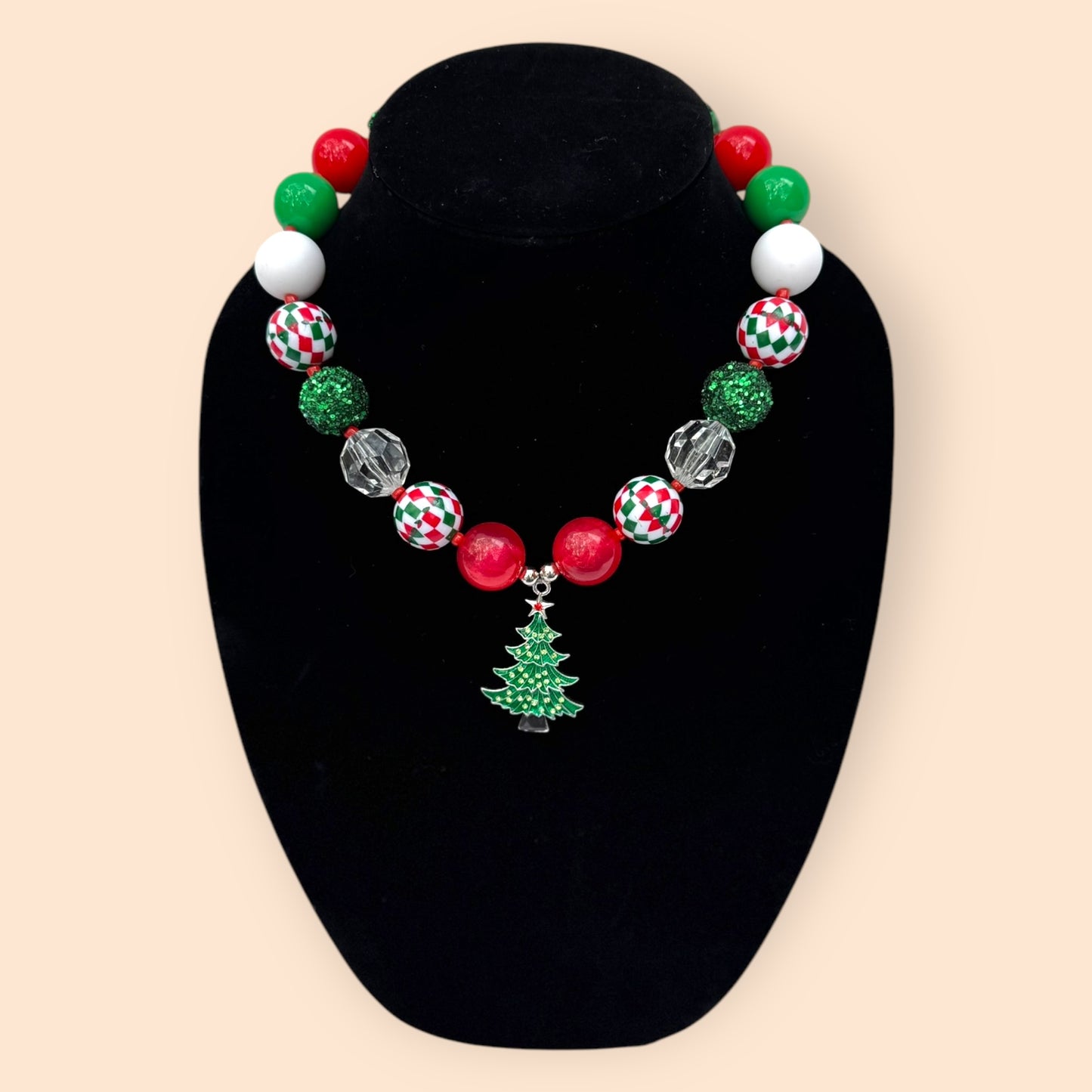 Christmas Tree Bubble Gum Necklace 18"