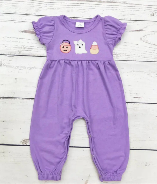Pumpkins, Ghosts, and Candy Girls Halloween Jumper