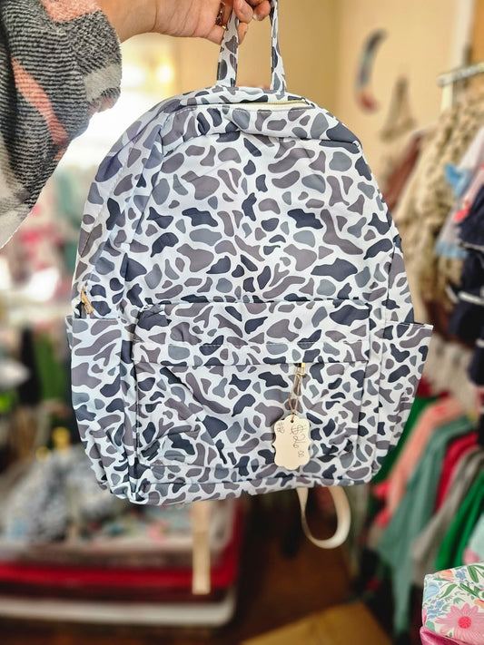 Grey Camo Backpack
