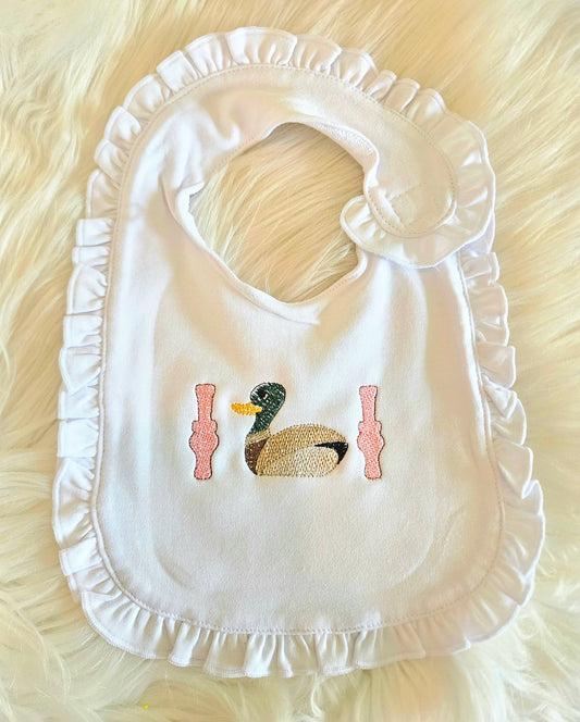 Mallard Call Girls Ruffle Bib