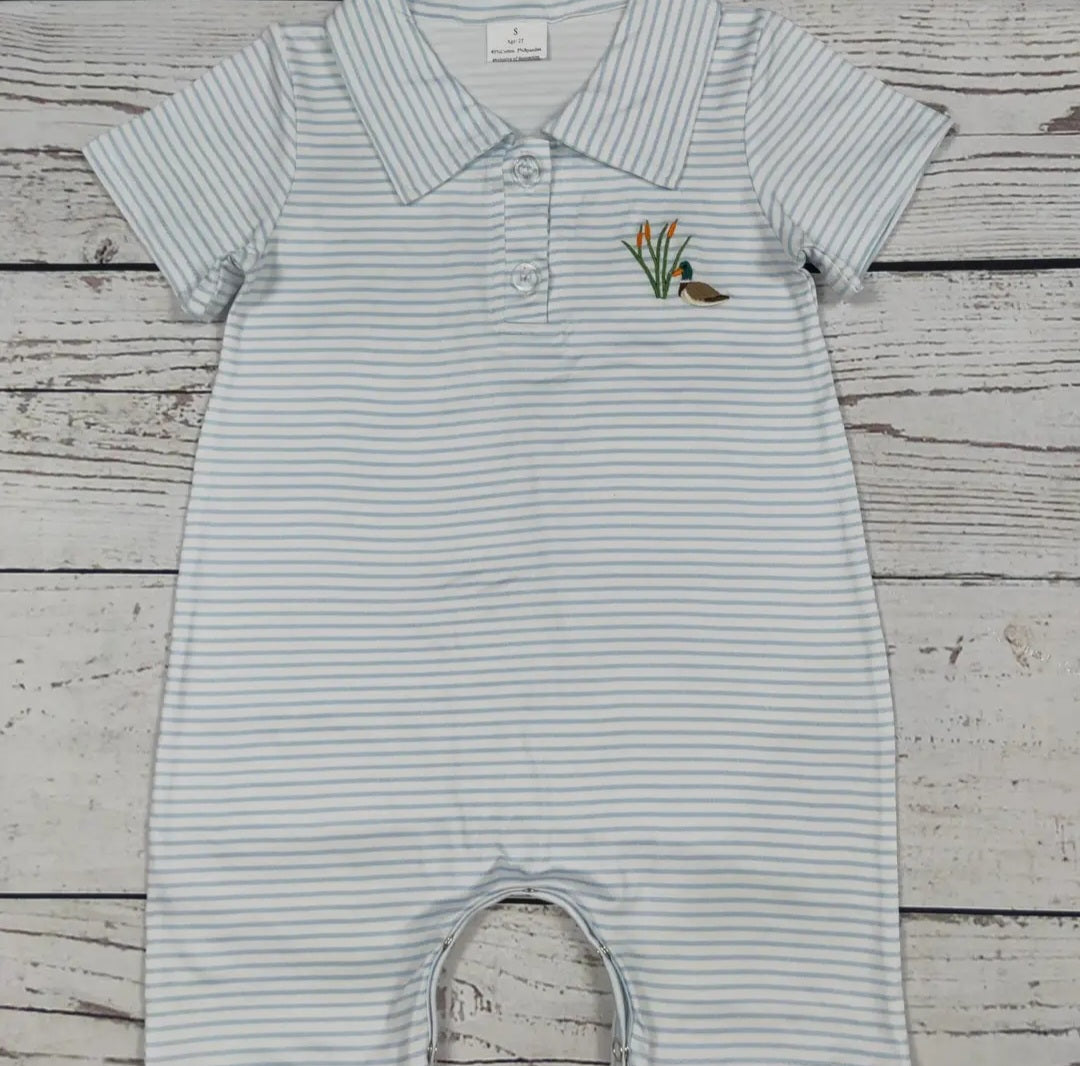 Boys Pocket Design Duck Romper #552