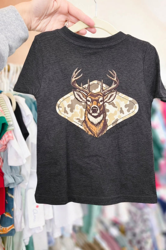 Deer Head/ Camo Boys Tee Shirt #455