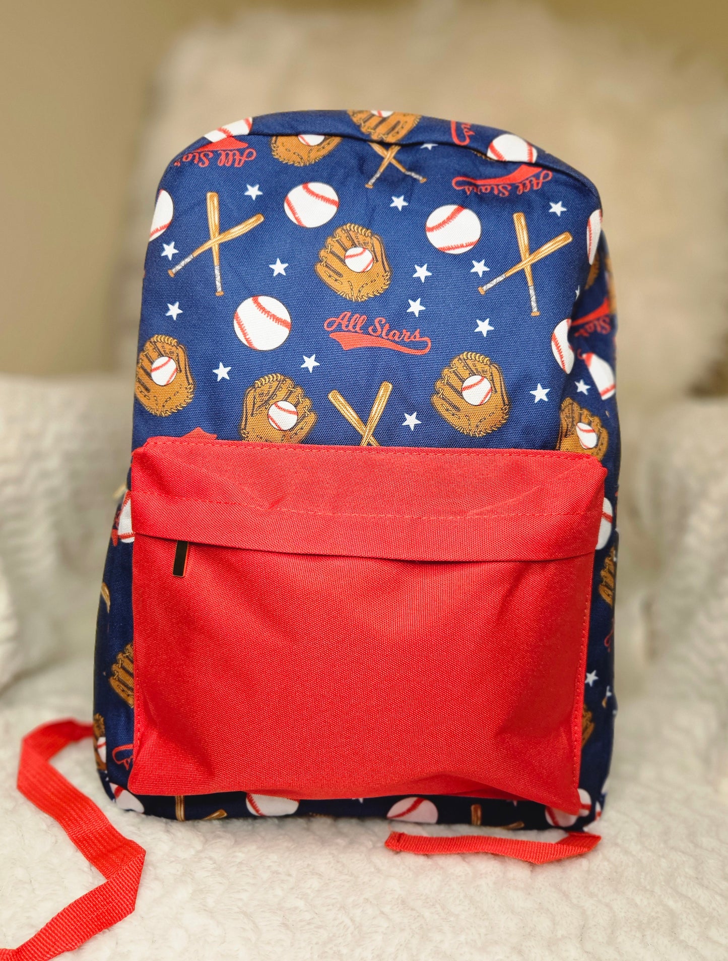 Baseball Navy/Red Backpack